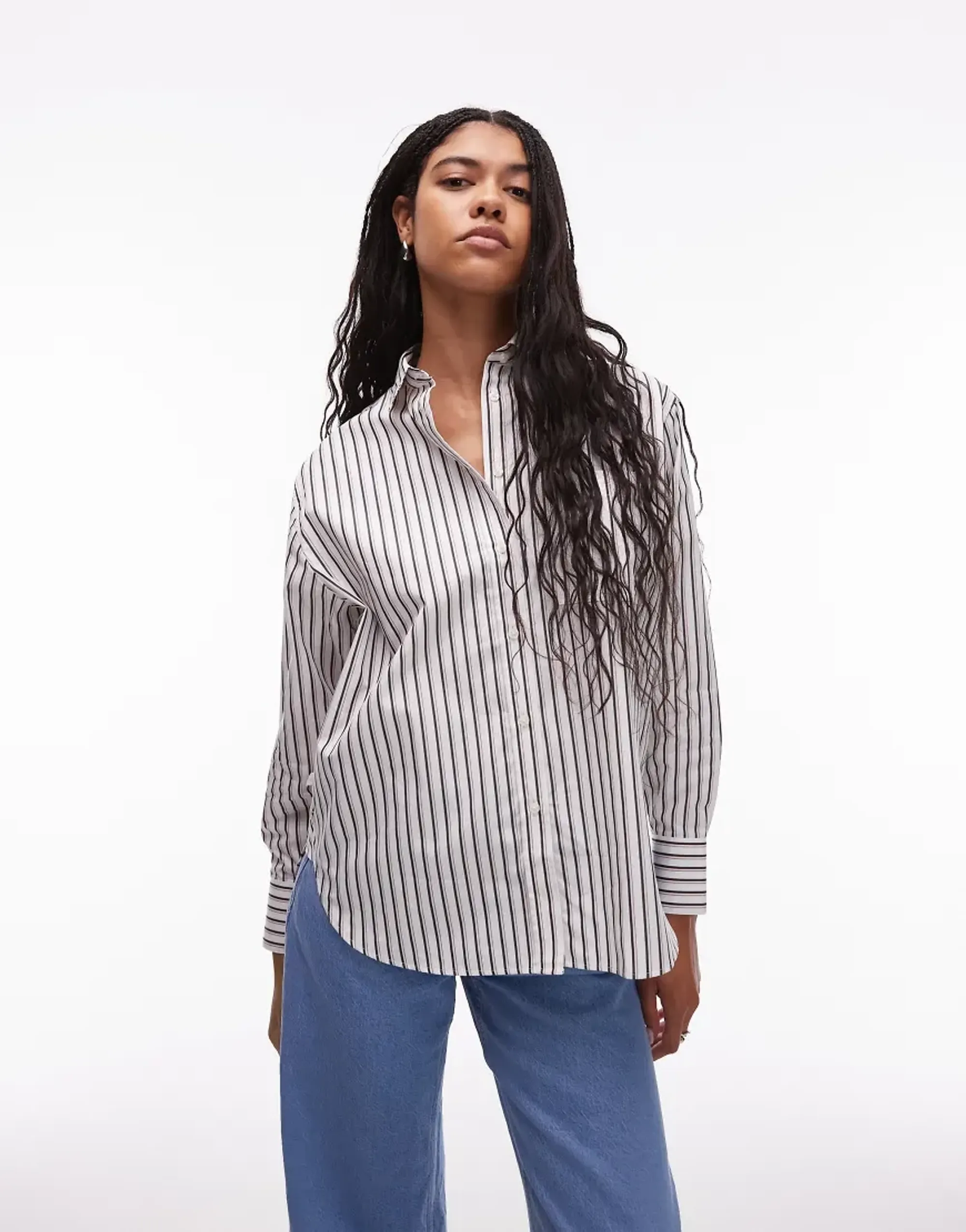 Lacoste Oversized Cotton Poplin Shirt - White / Green / Light Pink / Khaki Green