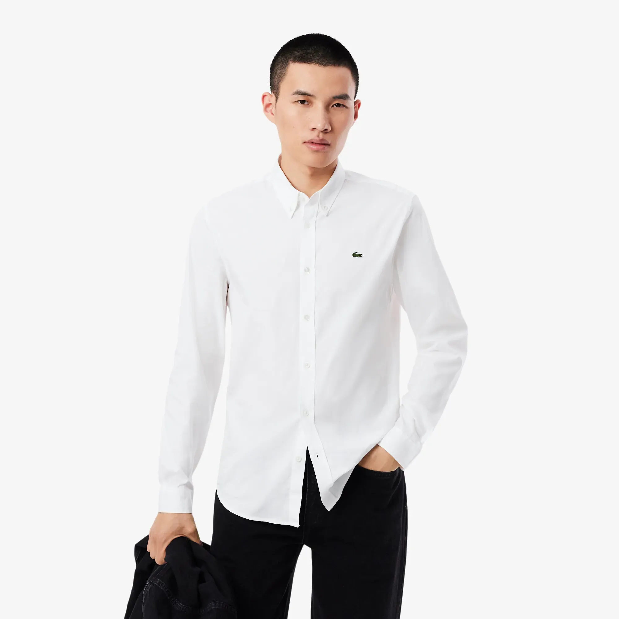 Lacoste Slim Fit Cotton Shirt - White