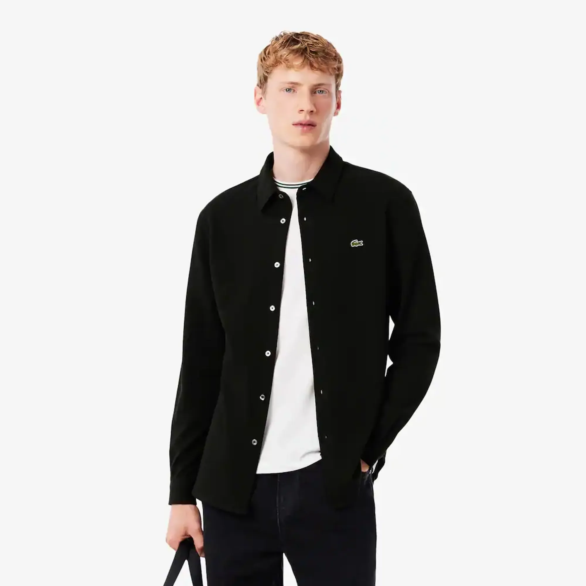 Lacoste Slim Fit Cotton Piqué Shirt - Noir