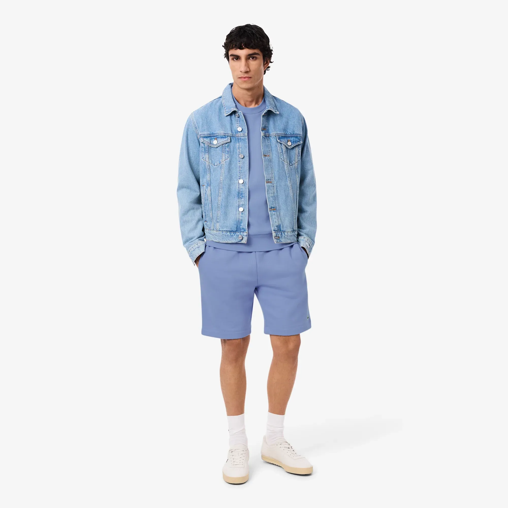 Lacoste Regular Fit Fleece Shorts - Purple