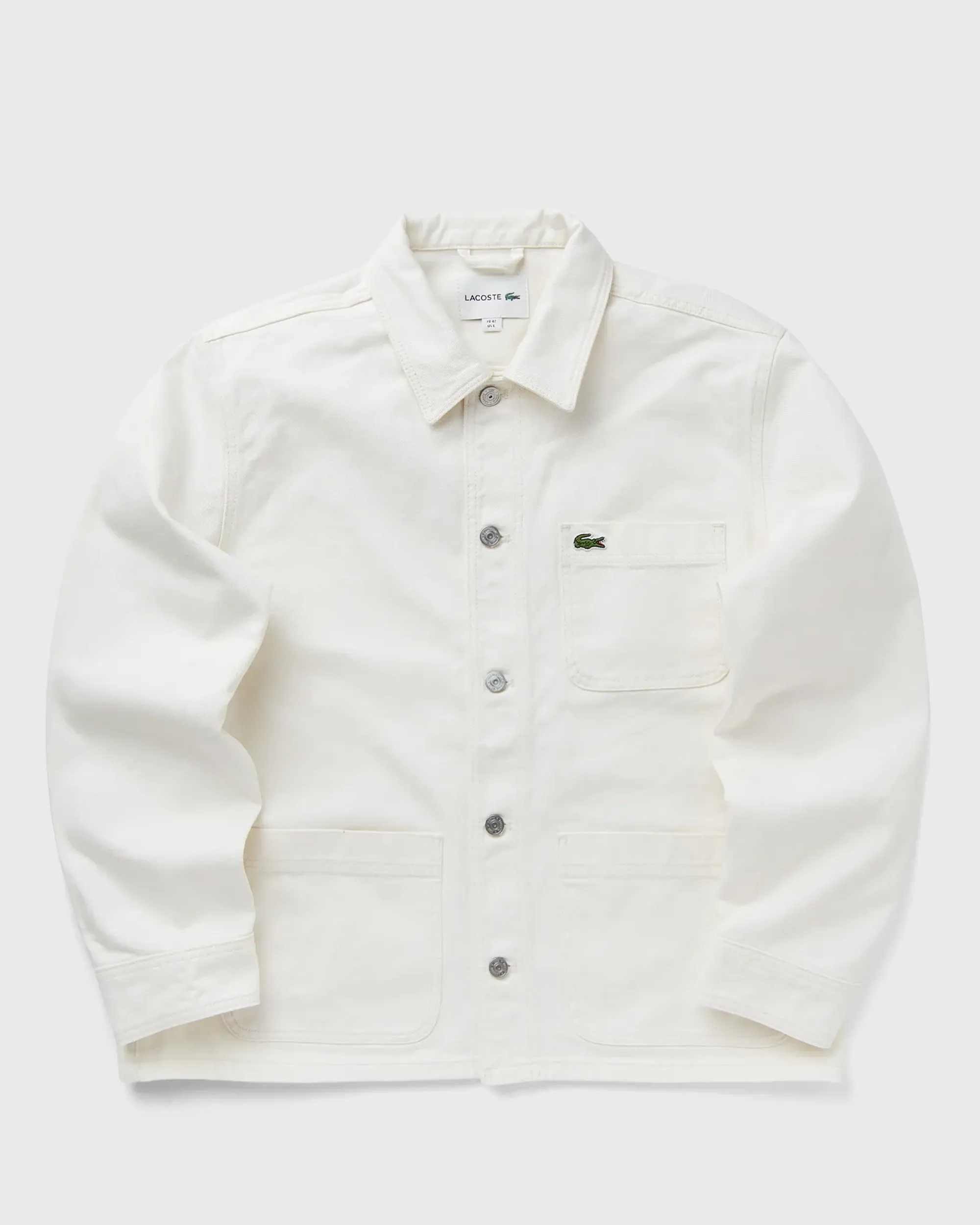 Lacoste Heavy Cotton Denim Overshirt Jacket - White