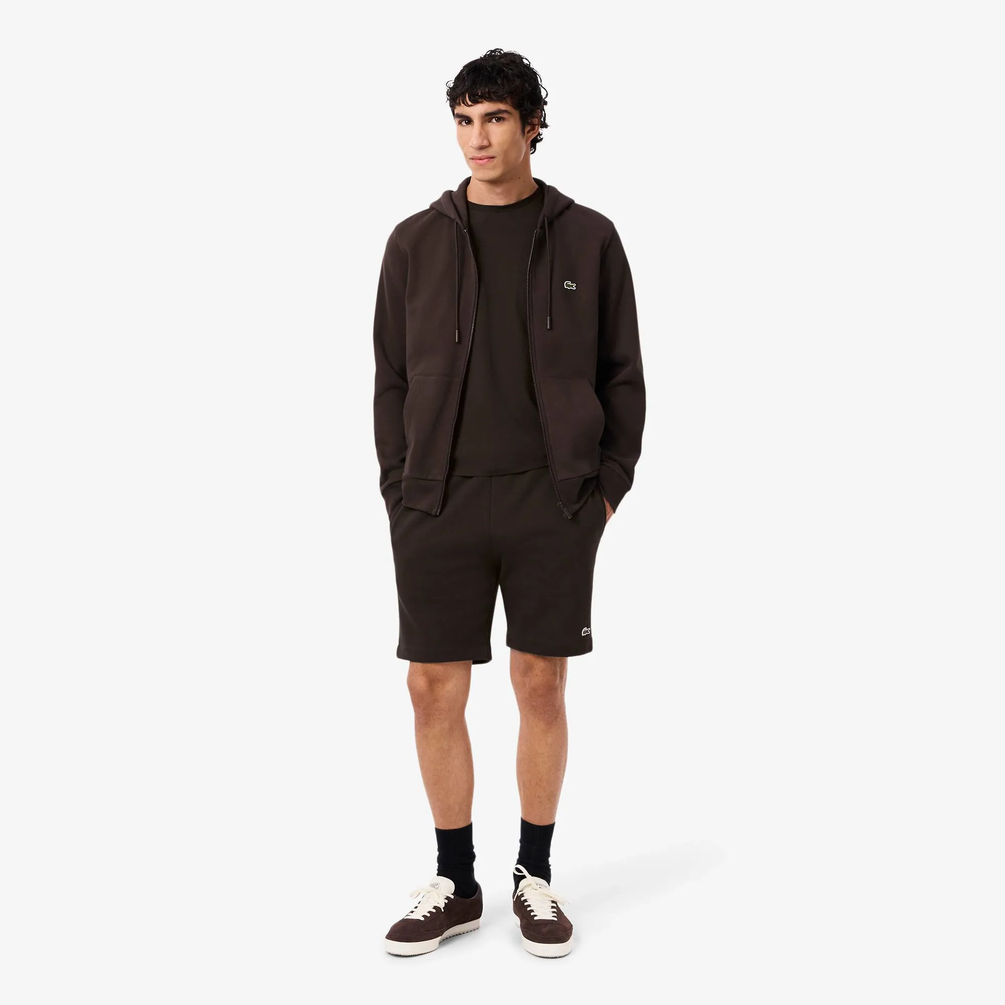 Lacoste Regular Fit Fleece Shorts - Brown