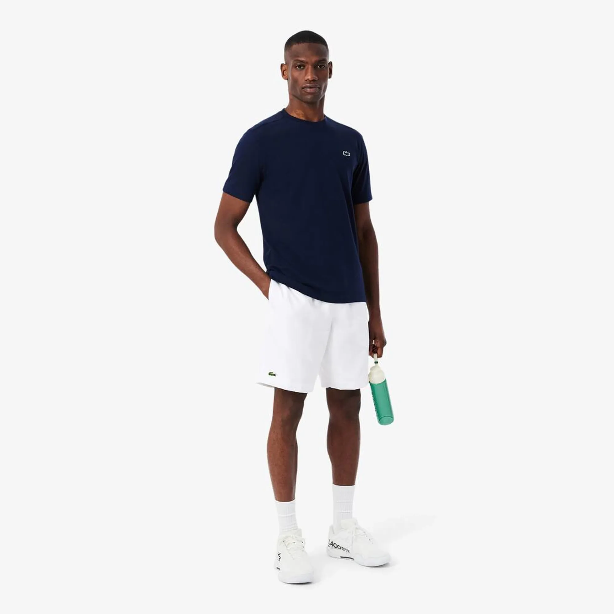 Lacoste Lightweight Diamond Taffeta Sport Shorts - White