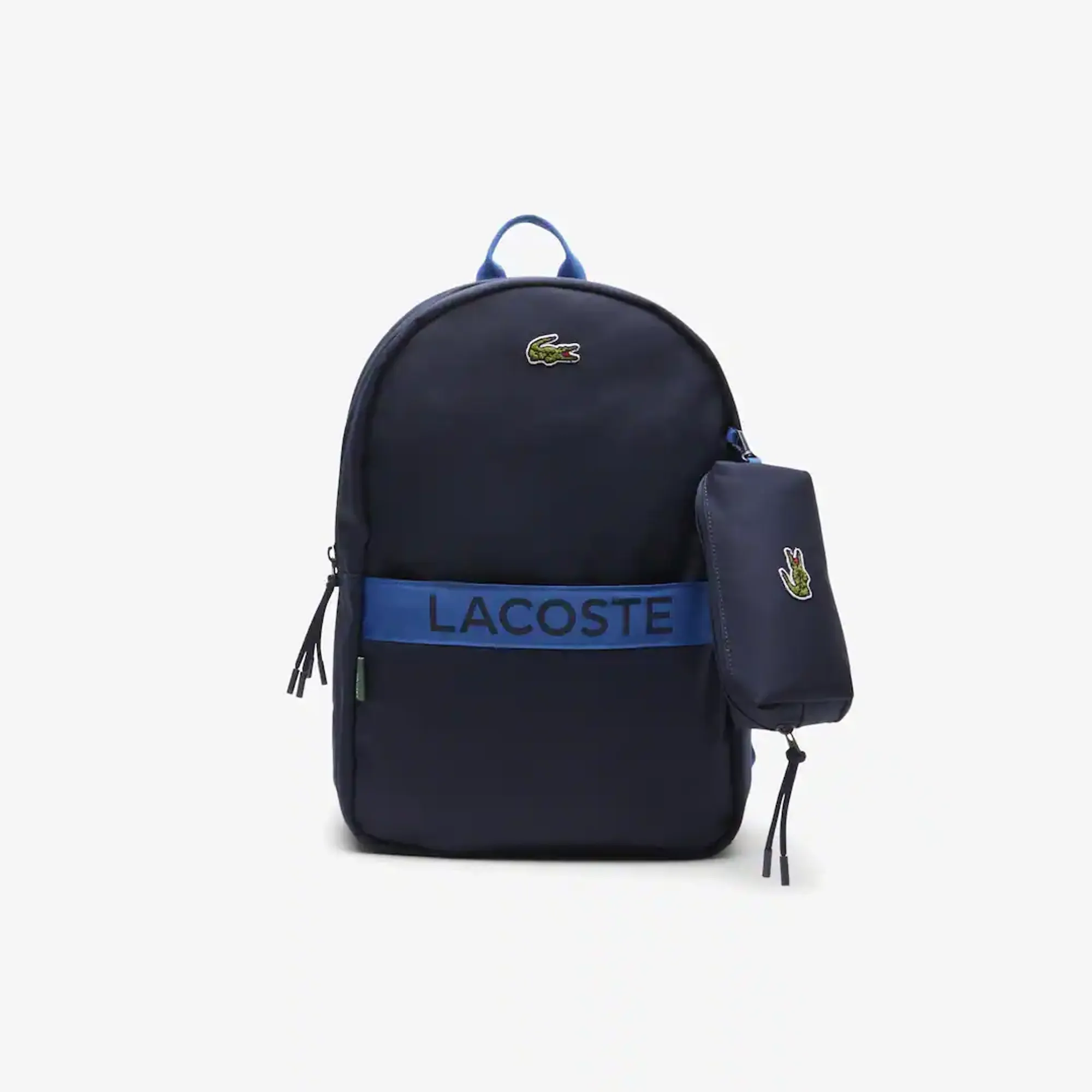 Lacoste Unisex 3-Pocket Backpack with Pencil Case - Navy