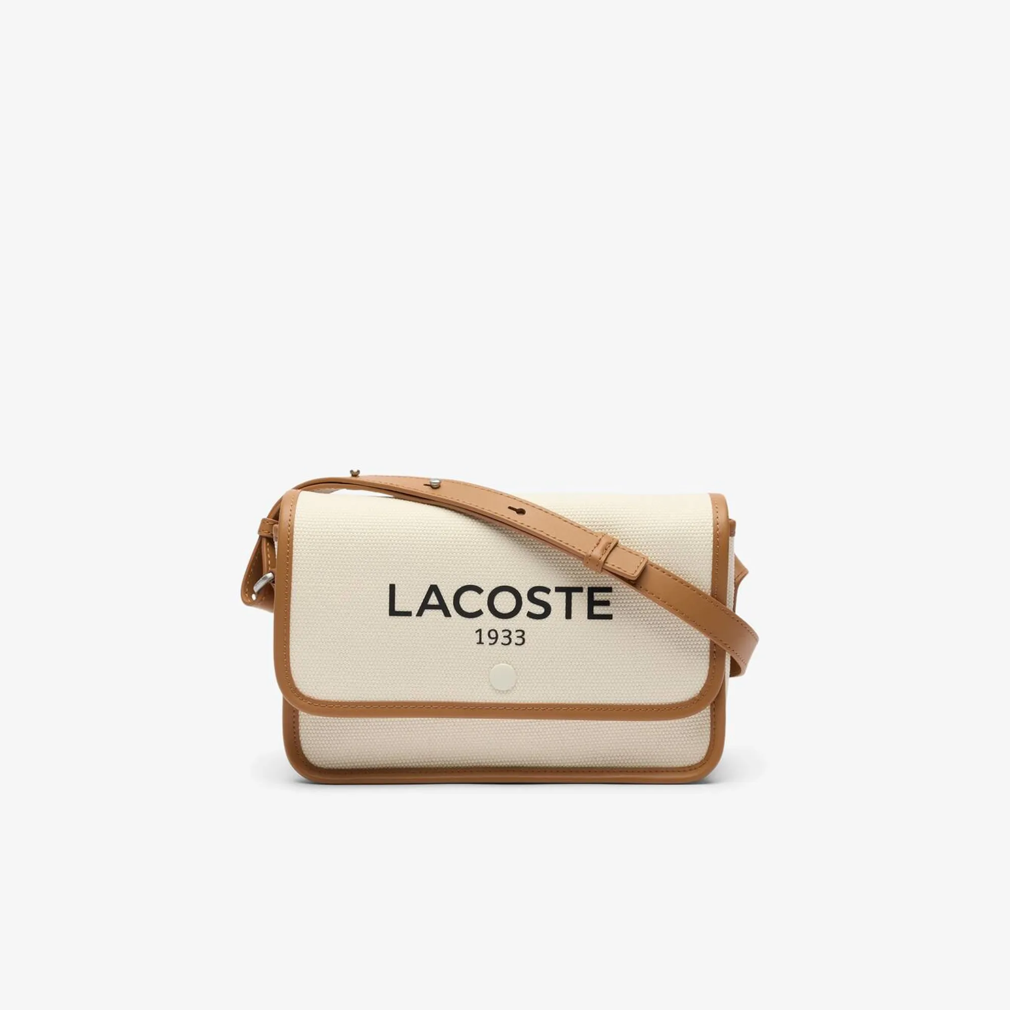 Lacoste Heritage Canvas Flap Close Bag - Natural Tan