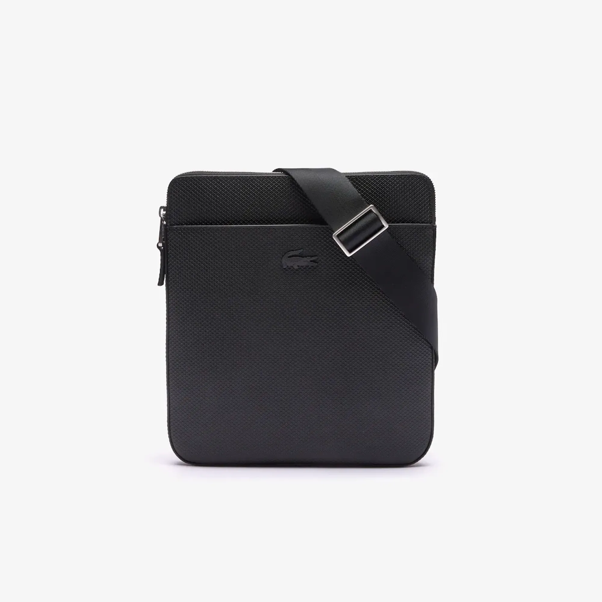 Lacoste Chantaco Leather Shoulder Bag - Black