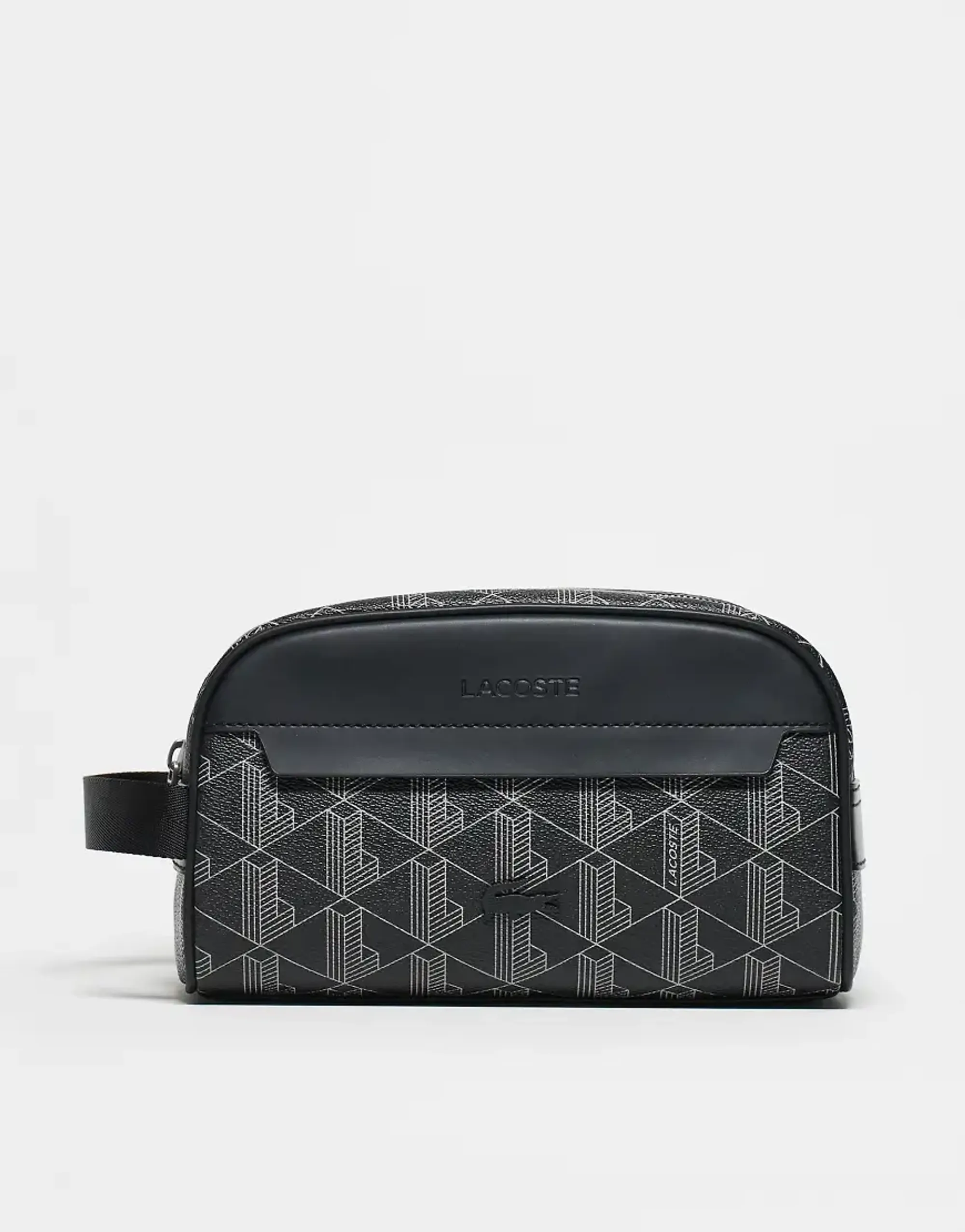 Lacoste The Blend Toiletry Bag - Monogram Noir Gris