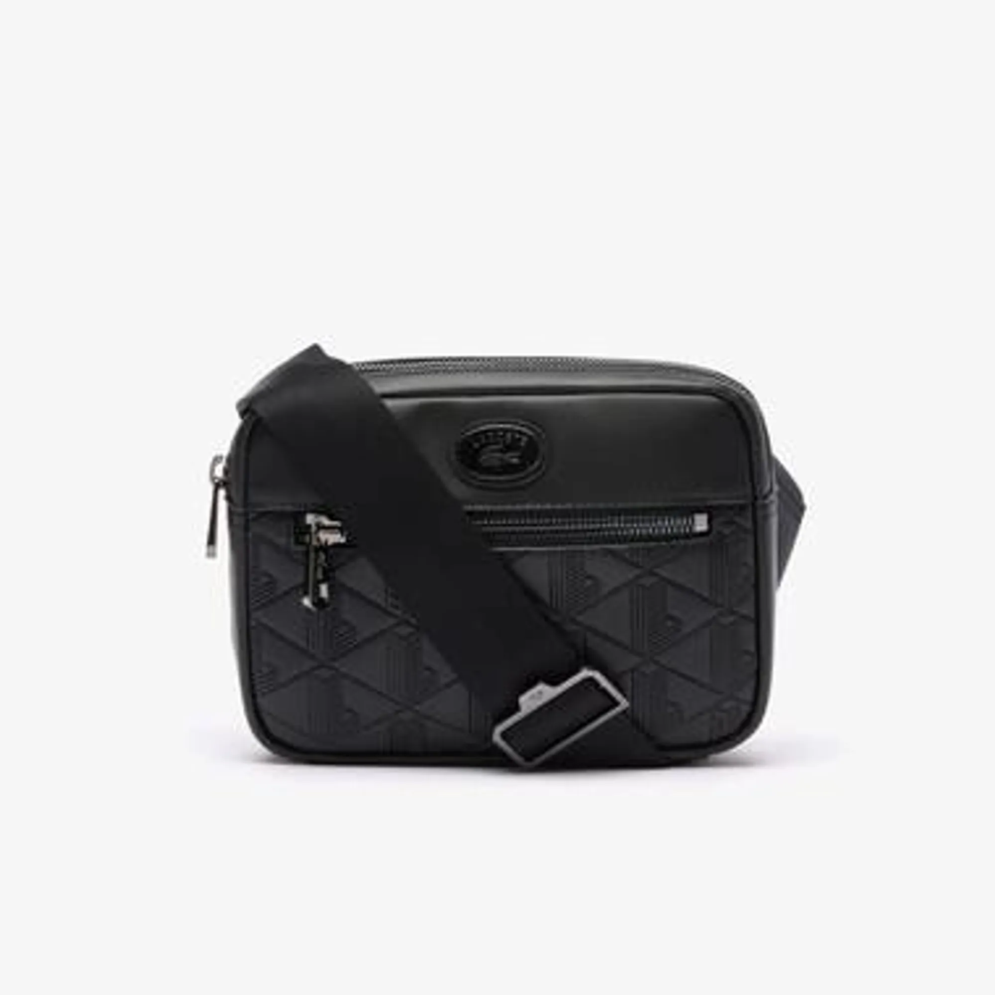 Lacoste Monogram Reporter Bag - Black