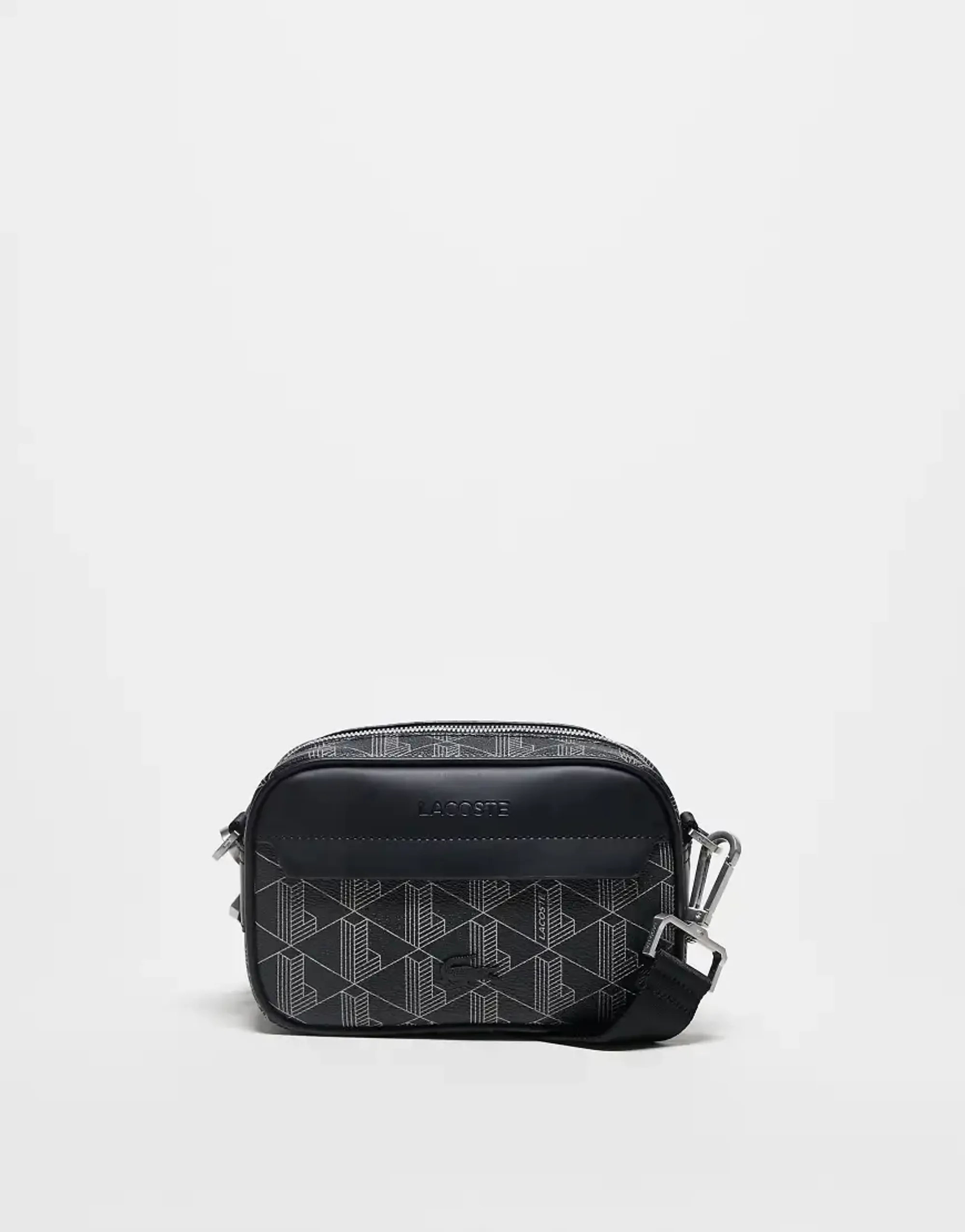 Lacoste Small The Blend Satchel - Monogram Noir Gris