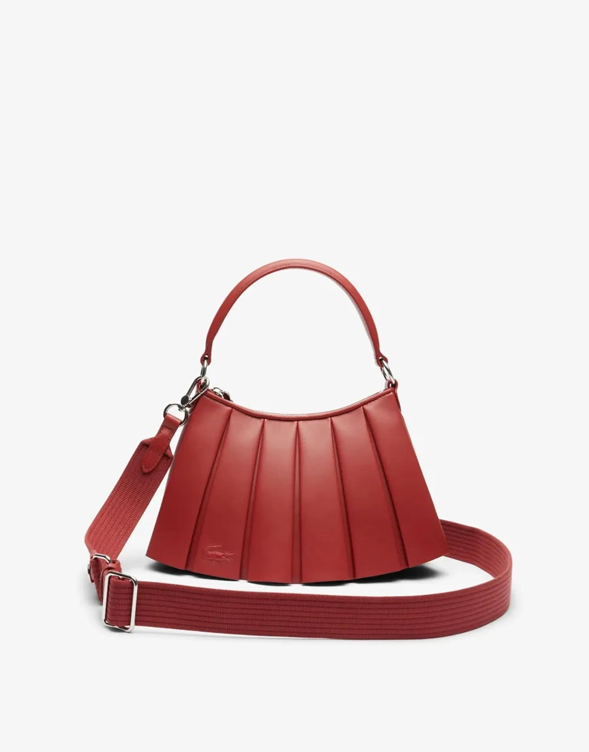 Lacoste Small Lenglen Leather Bag - Burnt Henna