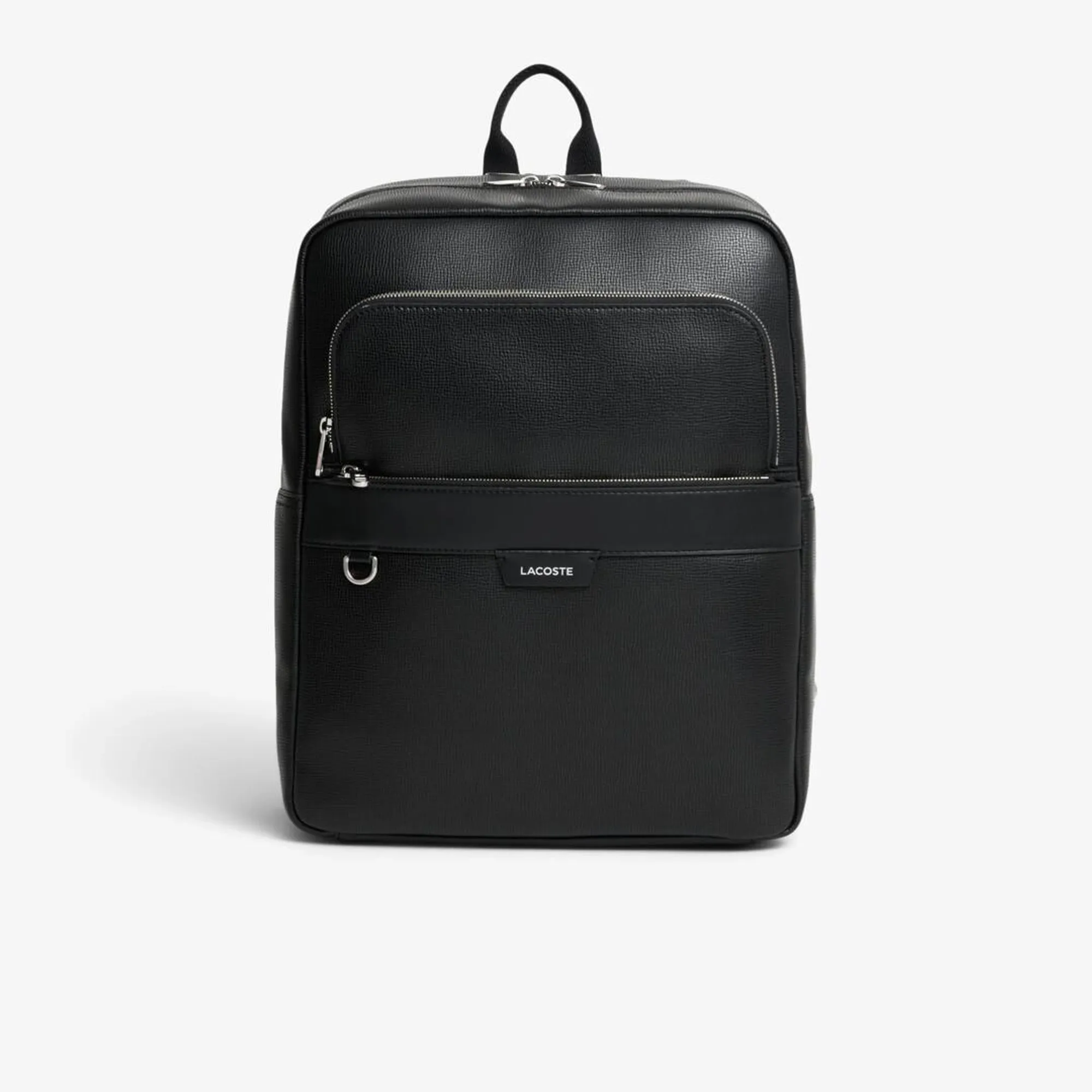 Lacoste Ossian Leather Backpack - Black