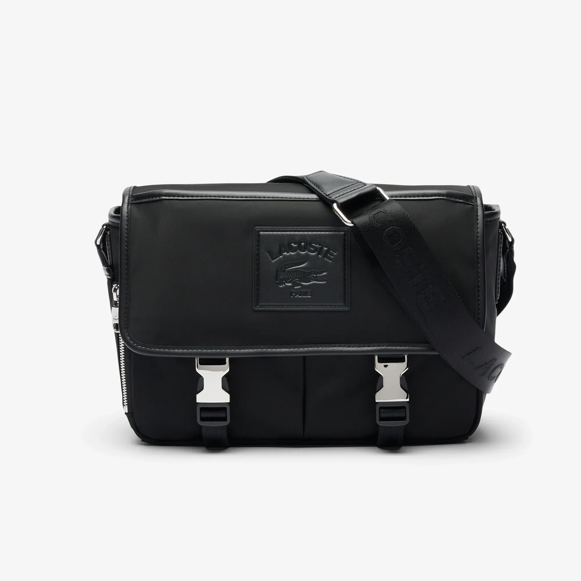 Lacoste Classic Flap Close Satchel - Black