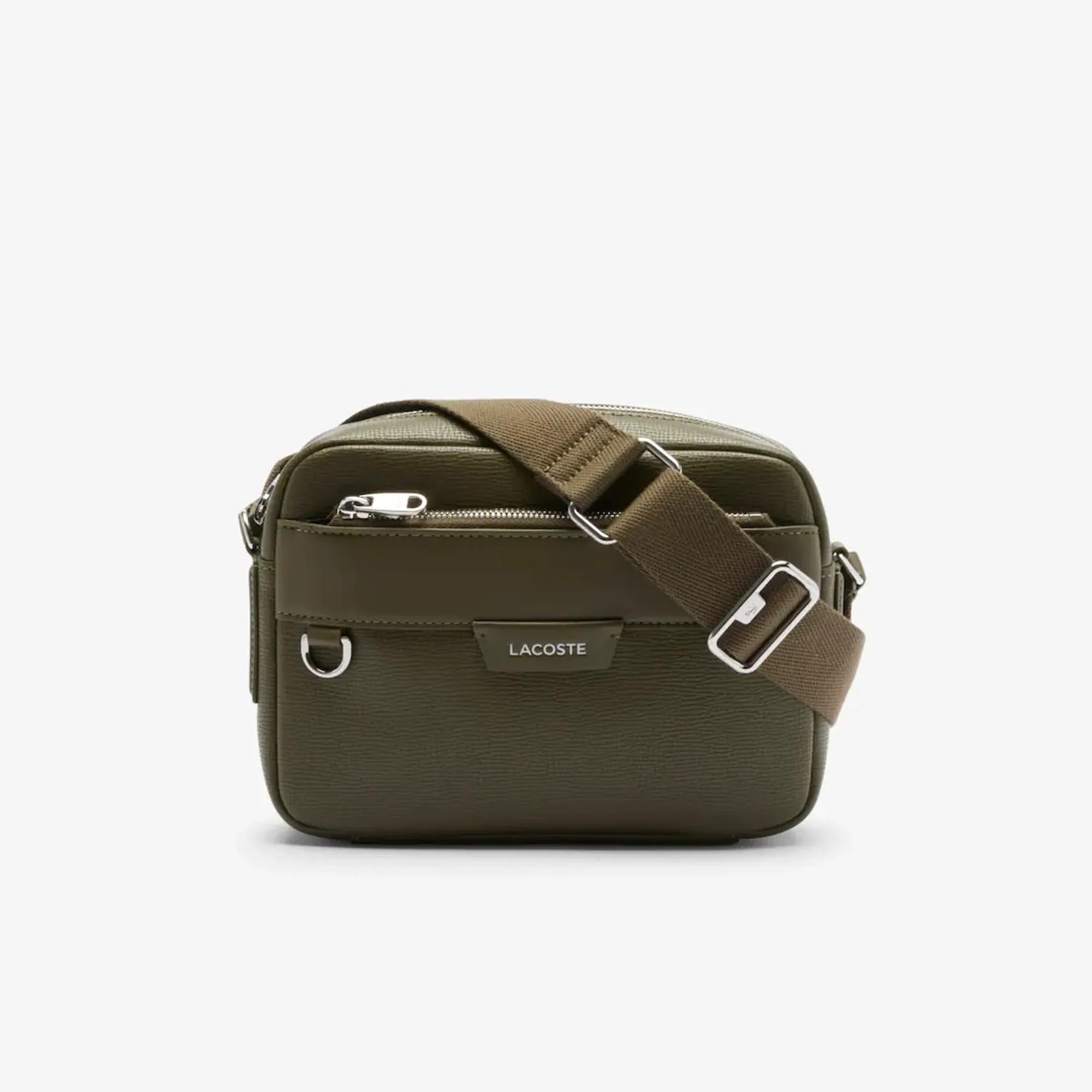 Lacoste Ossian Leather Reporter Bag - Ivy Green