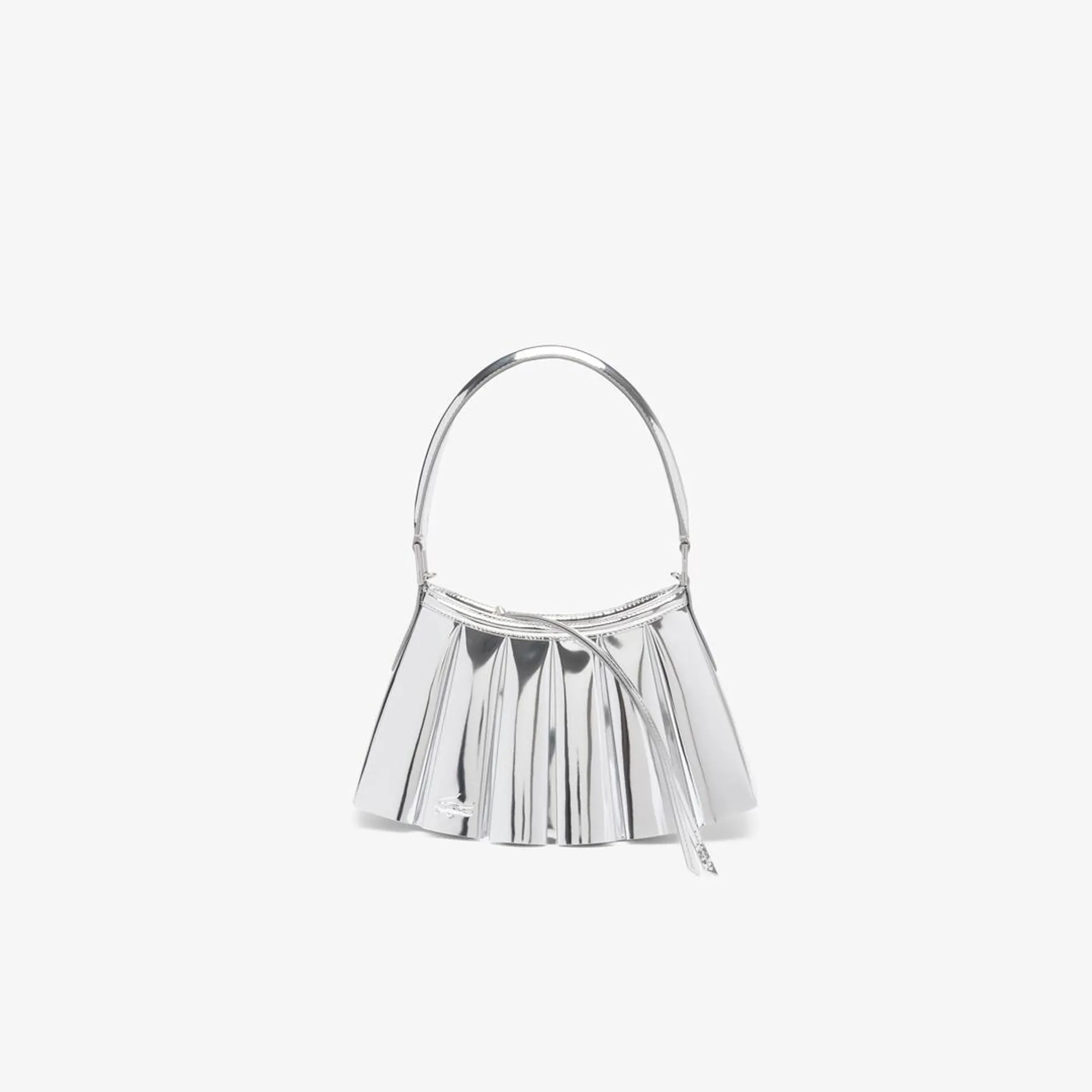 Lacoste Runway Small Mirror Lenglen Leather Bag - Silver Mirror