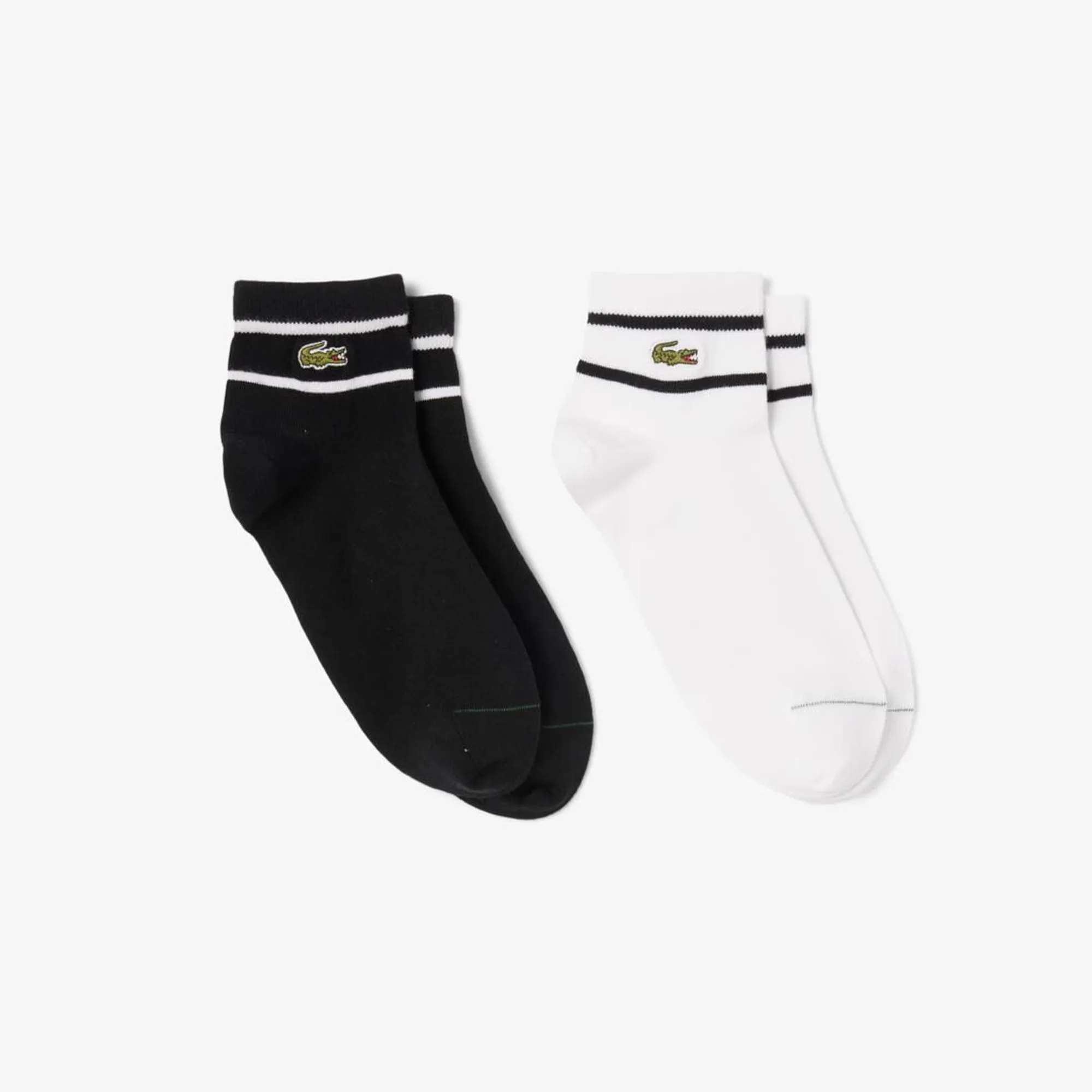 Lacoste 2-Pack Striped Socks - Noir / Blanc
