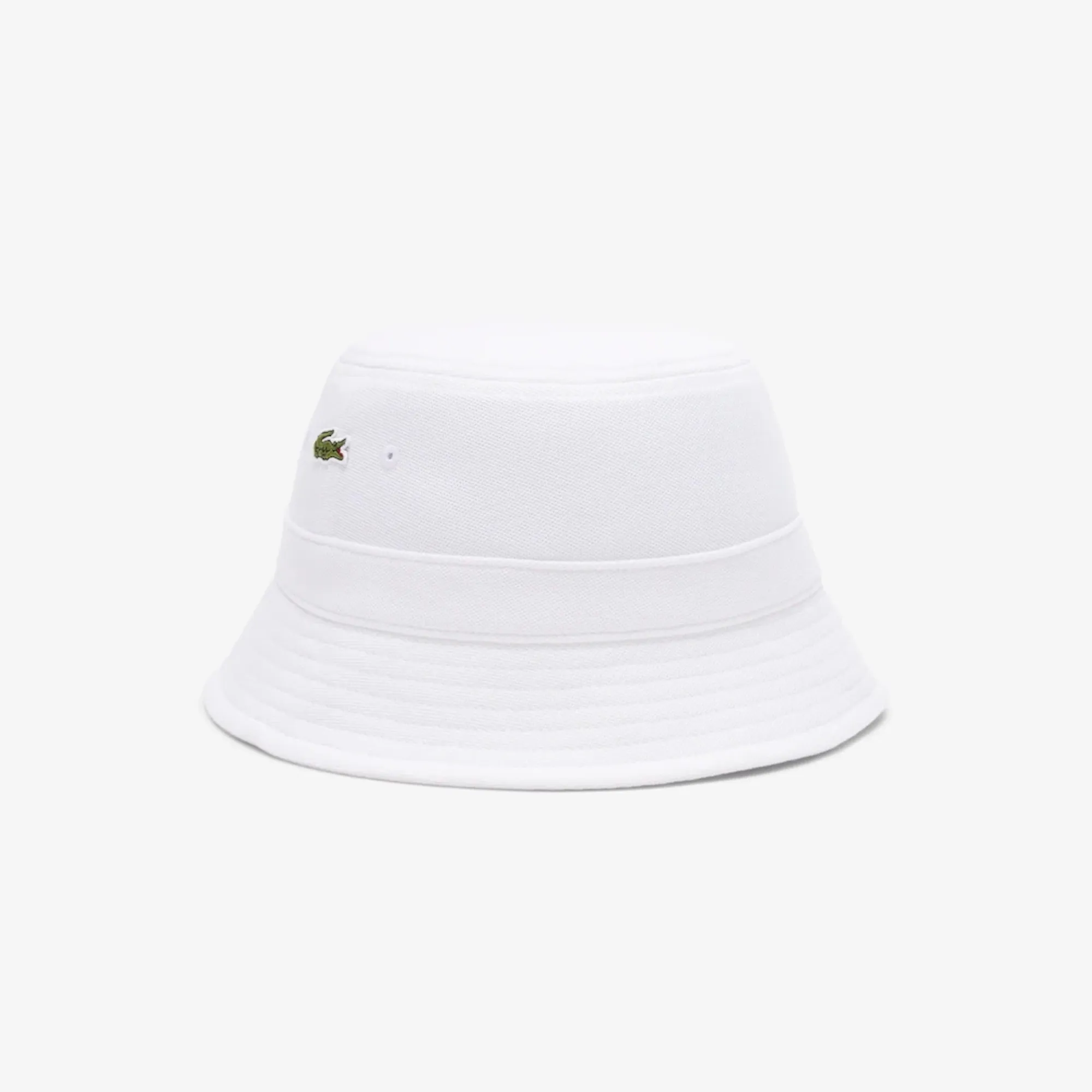 Lacoste Piqué Bucket Hat - White
