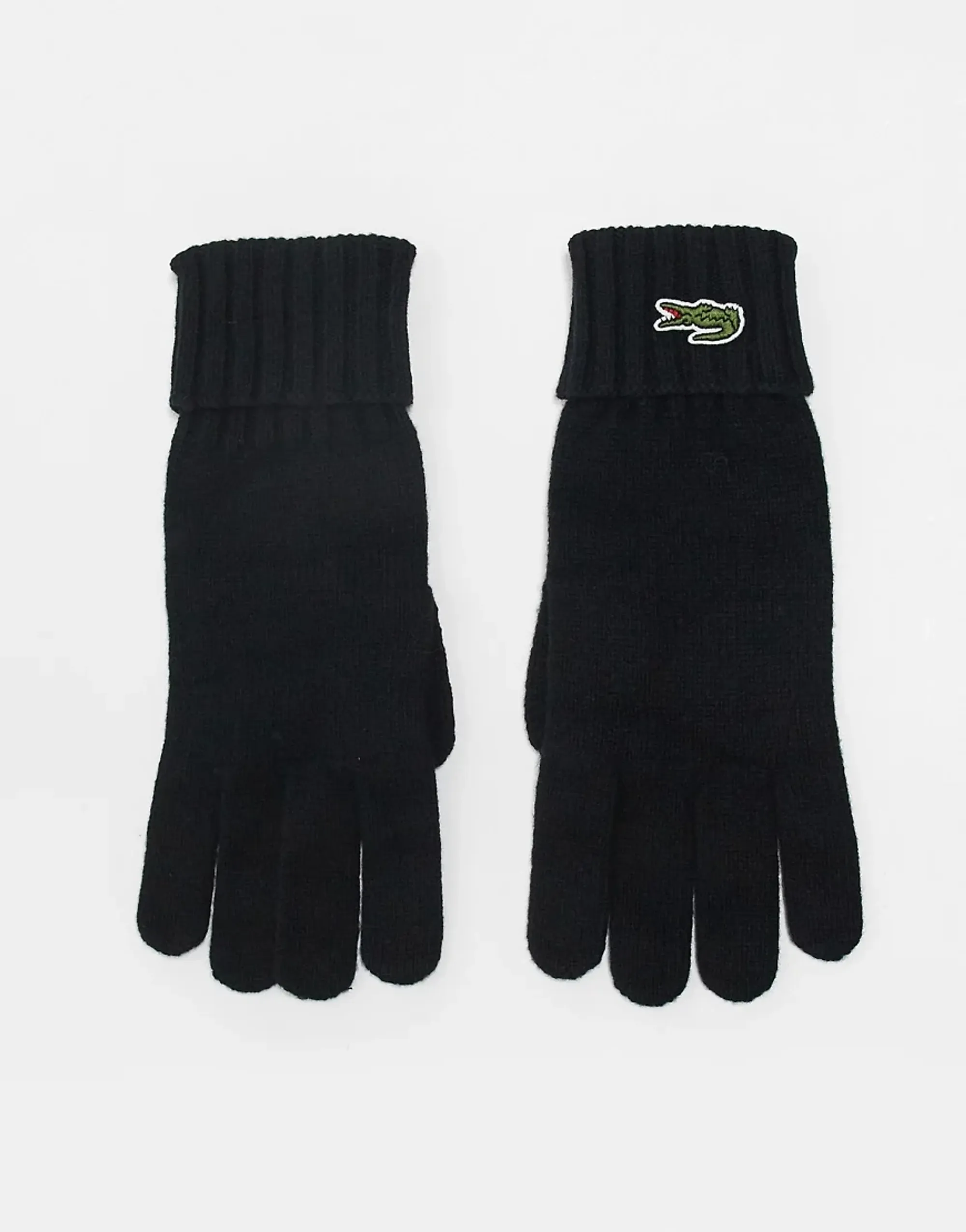 Lacoste Wool Jersey Gloves - Noir