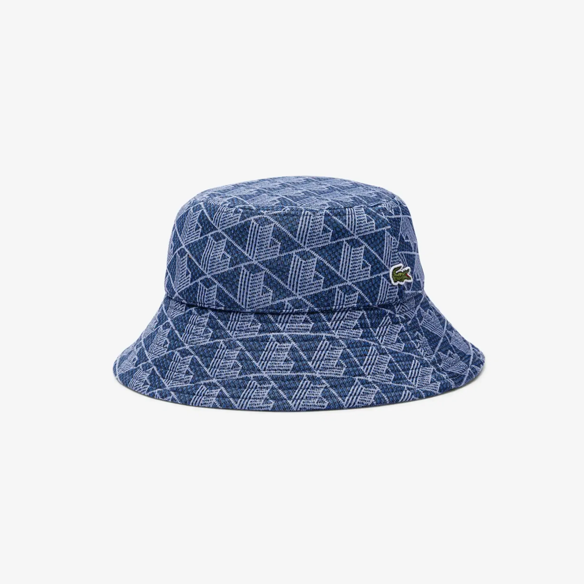 Lacoste Monogram Jacquard Bucket Hat - Navy Blue / Purple