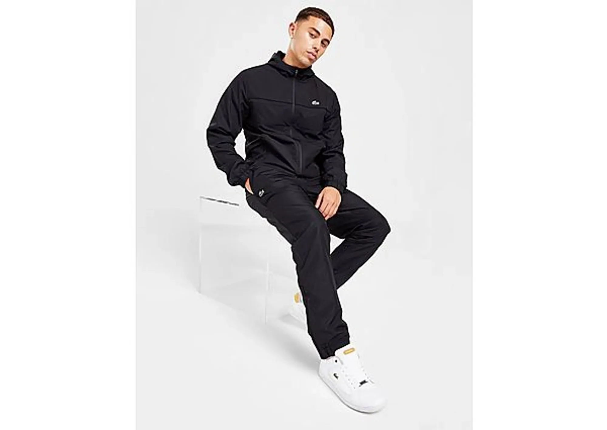 Lacoste Diamond Taffeta Sport Tracksuit - Noir