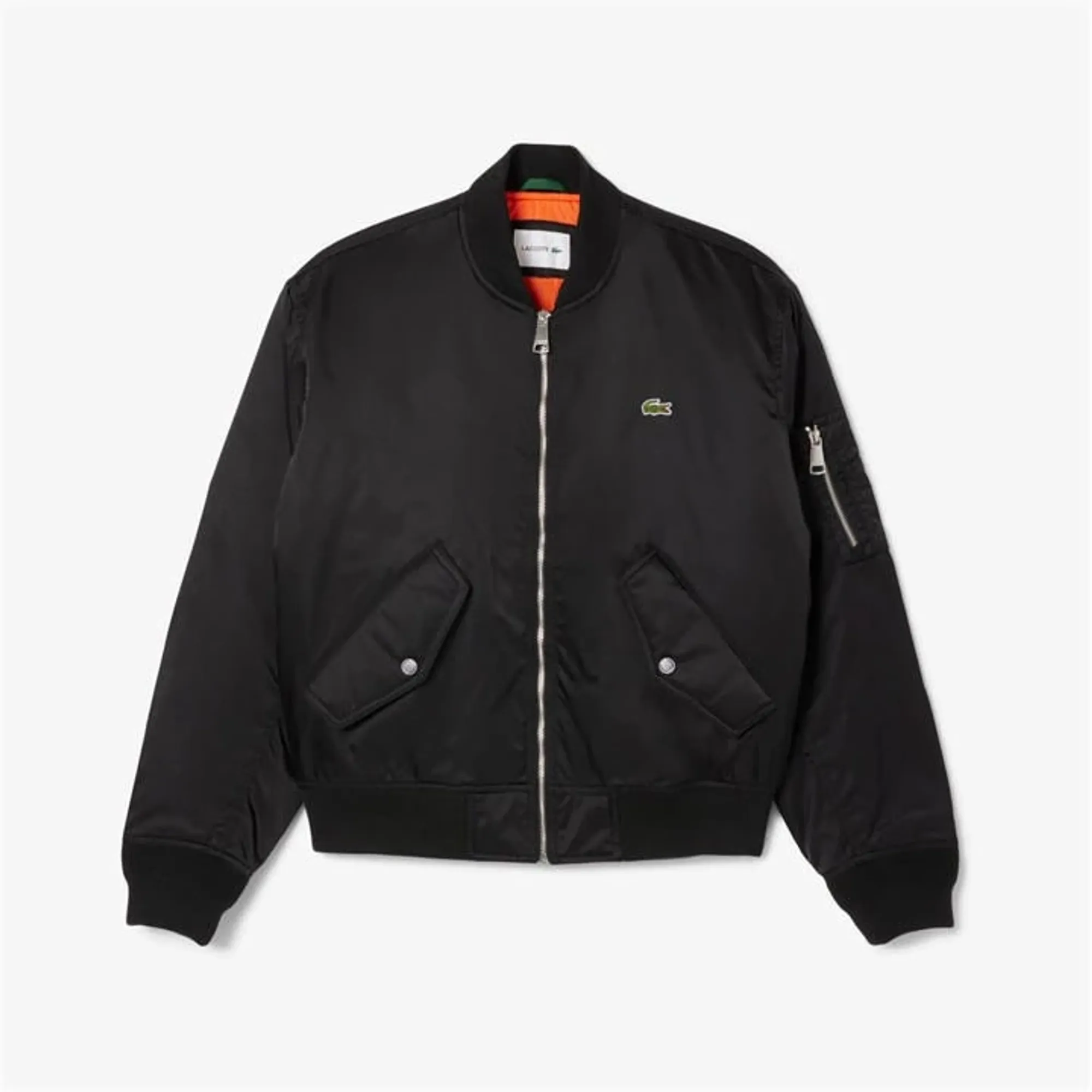 Lacoste Water-Repellent Padded Bomber Jacket - Noir