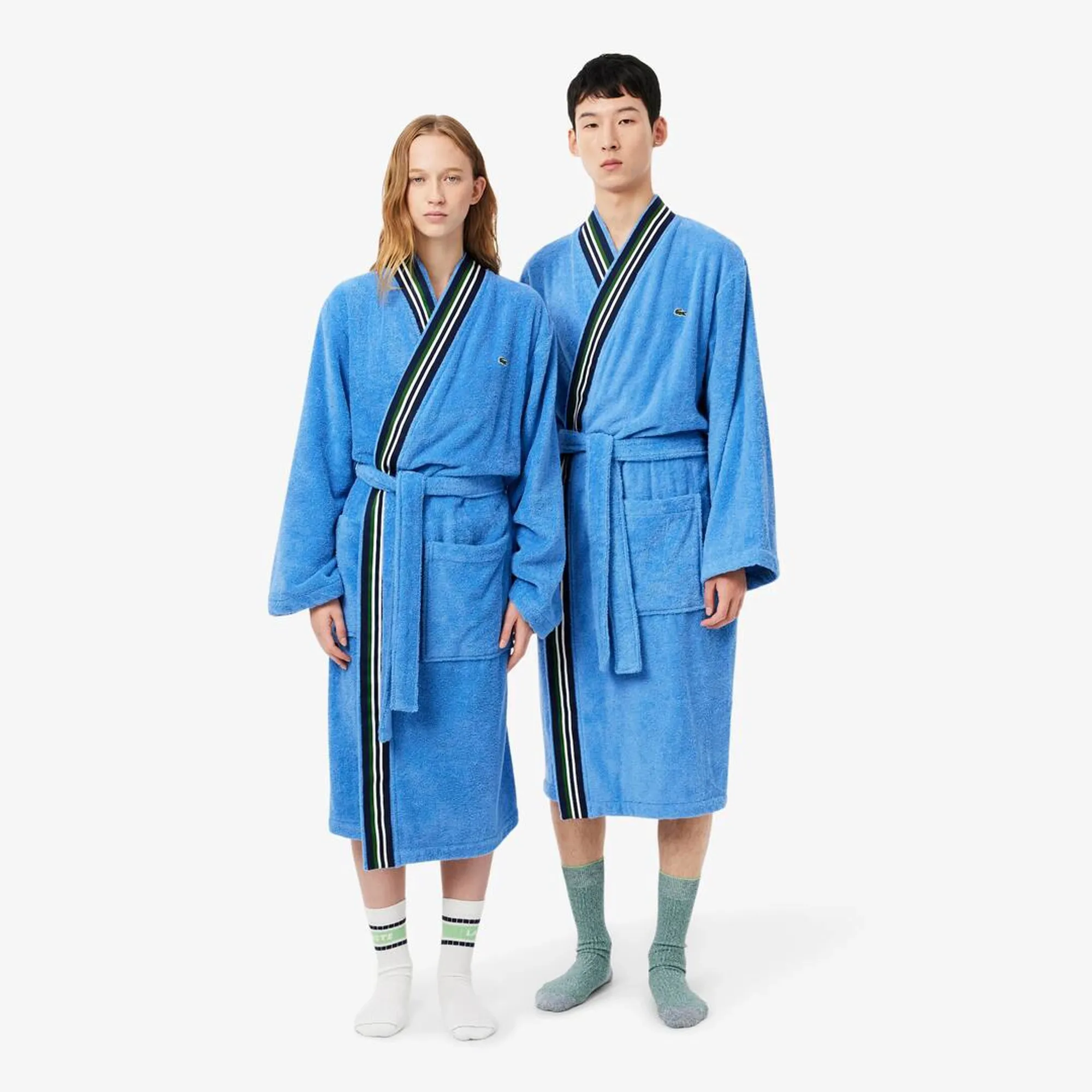Lacoste L Club Bathrobe - Blue