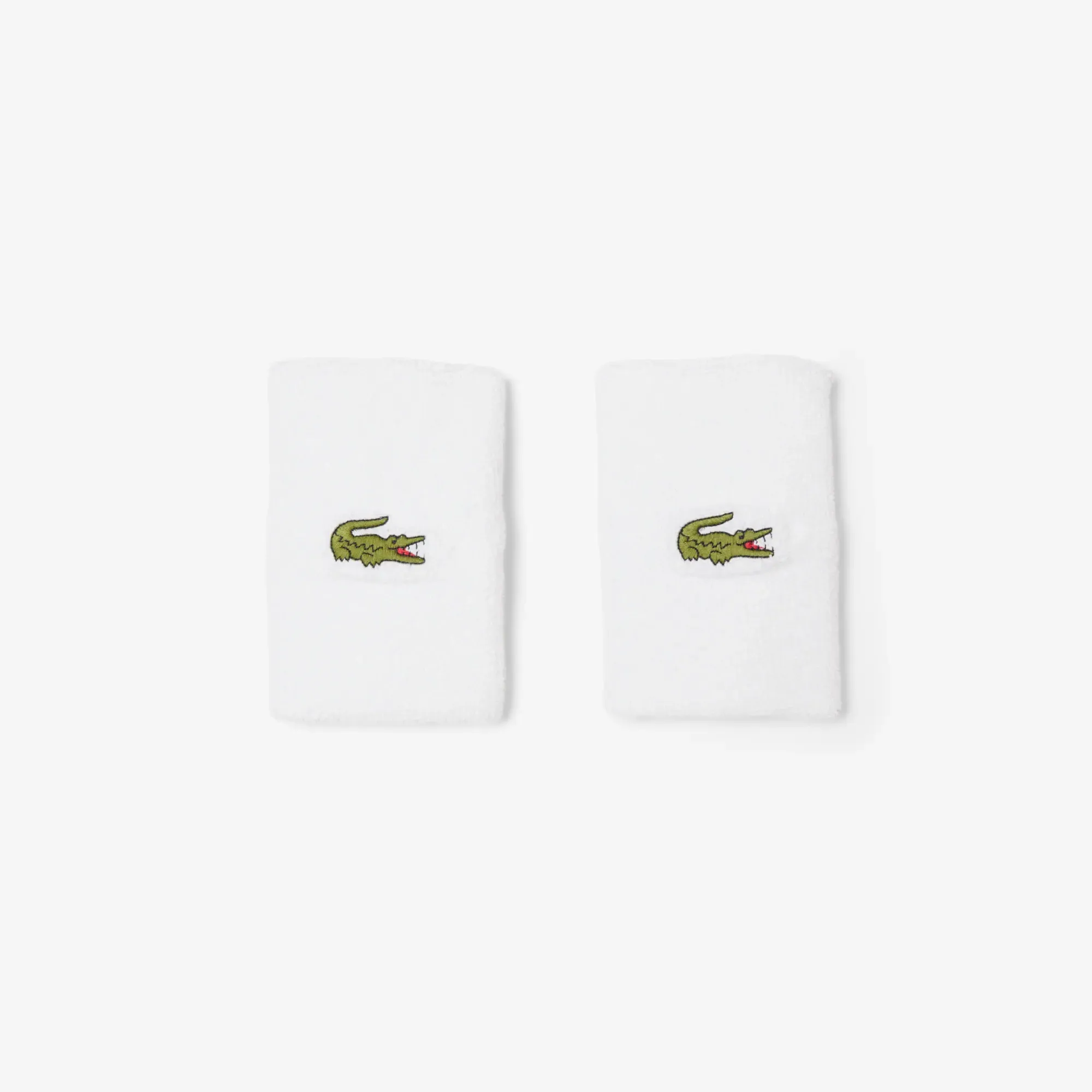 Lacoste Sport Stretch Jersey Wristbands - White