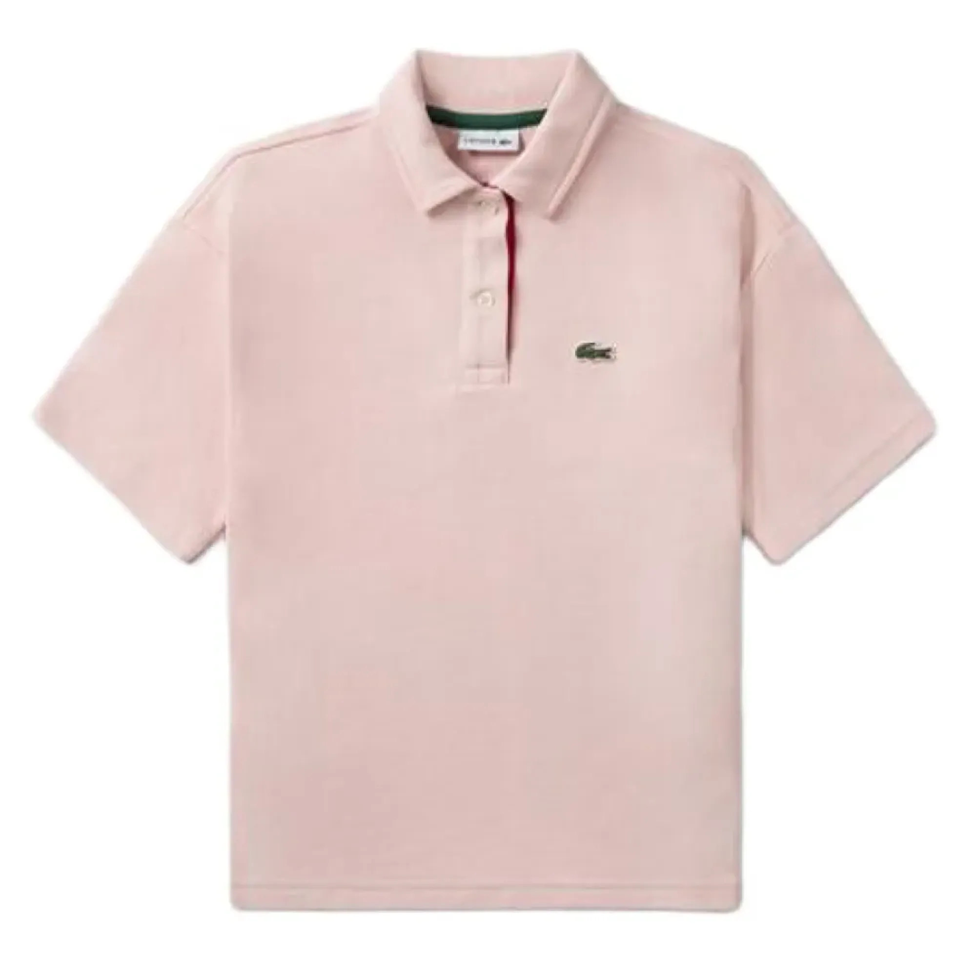 Lacoste Oversized Piqué Polo Shirt    - Light Pink