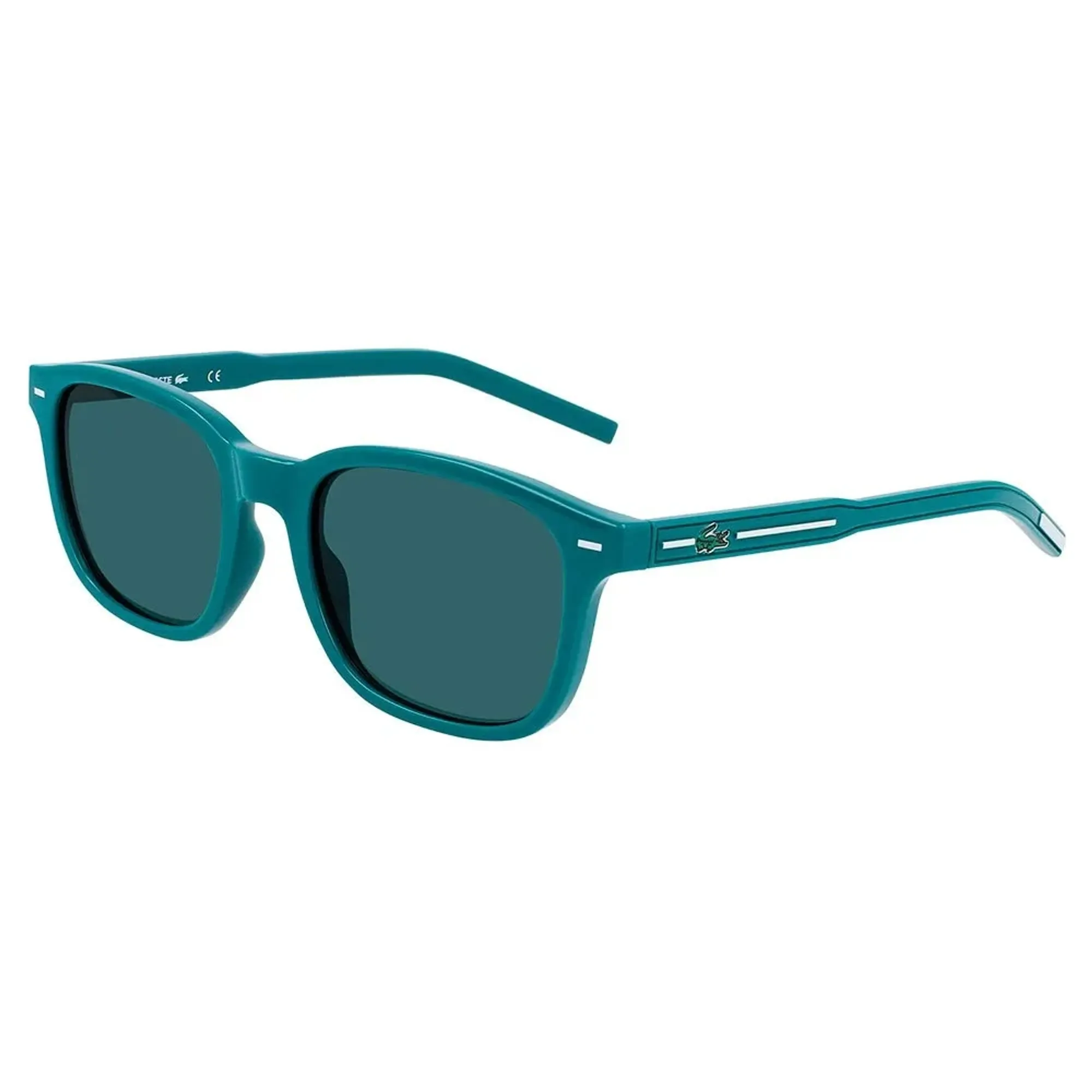 Lacoste Rubber Line Rectangle Glasses - Striped Petrol