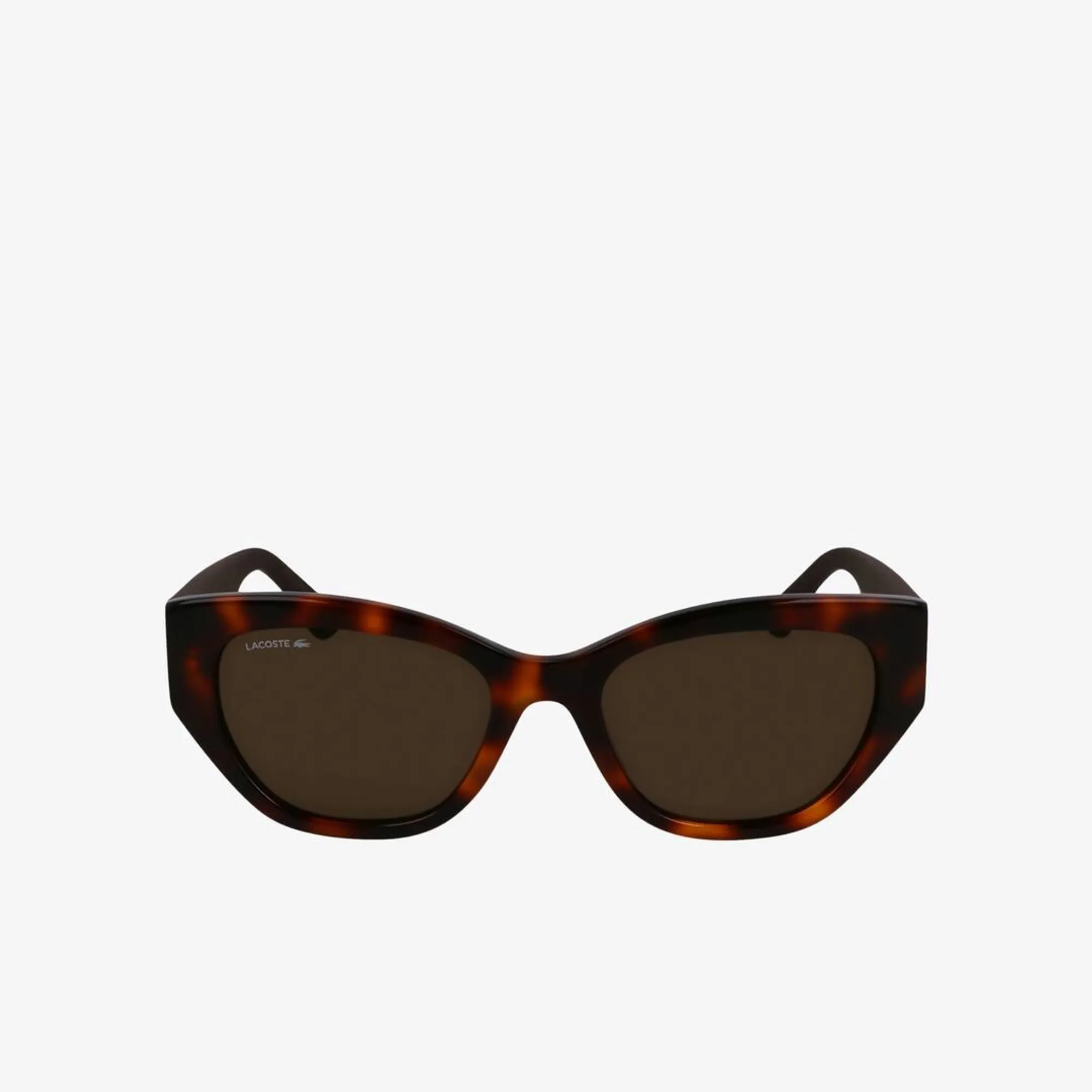 Lacoste Monogram Acetate Rectangle Glasses - Havana / Orange / White