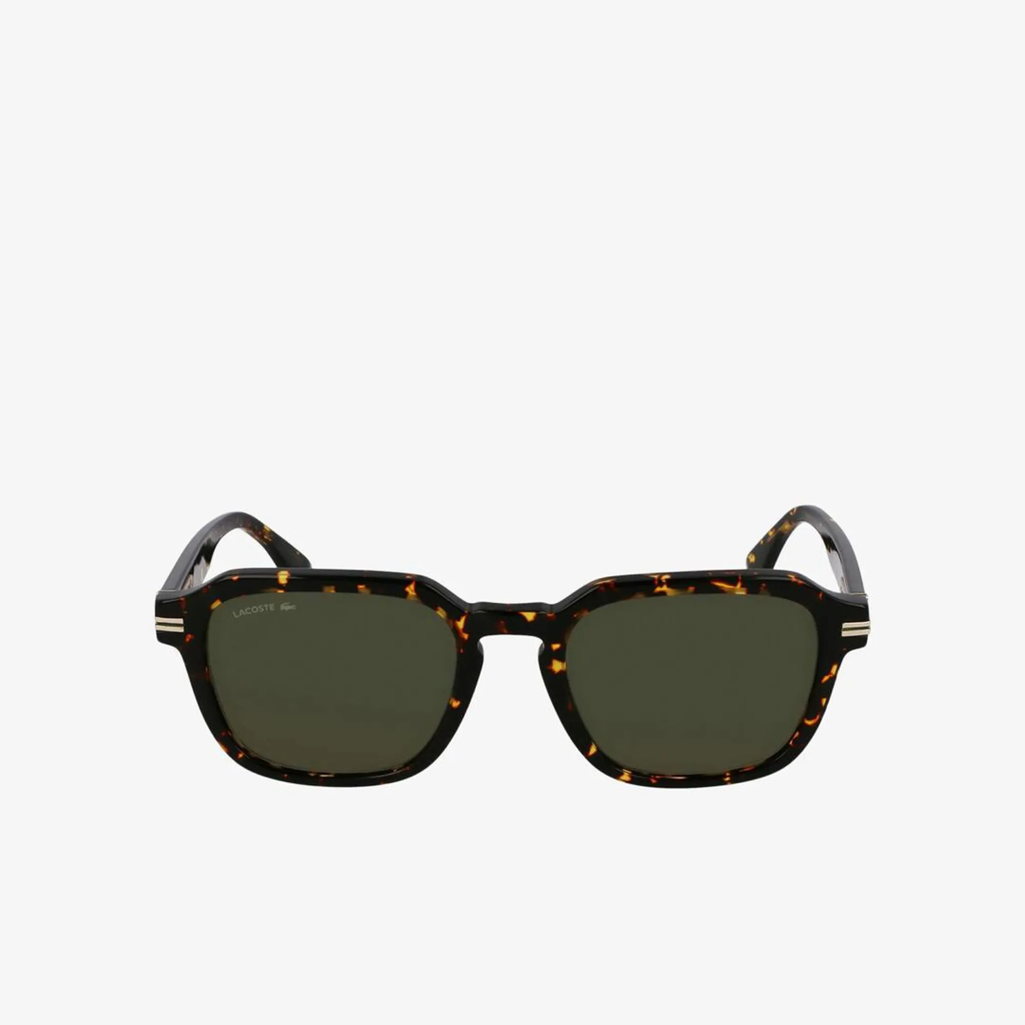 Lacoste The Line Acetate Rectangle Glasses - Matte Havana