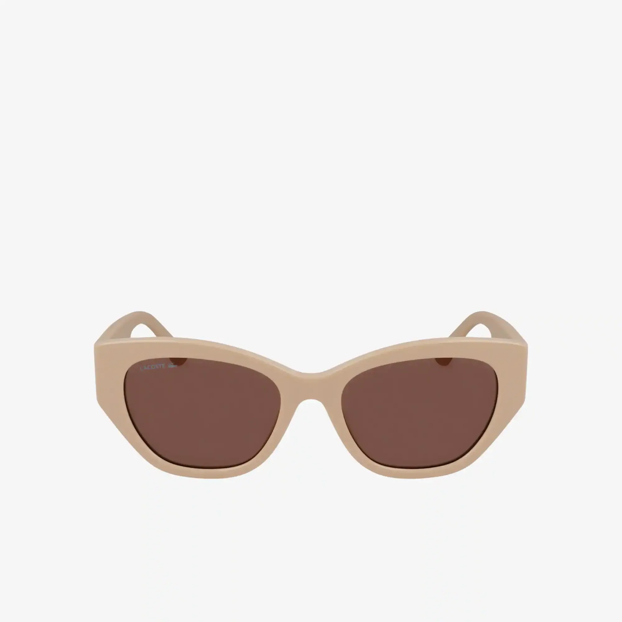 Lacoste Monogram Acetate Rectangle Glasses - Sand / Havana