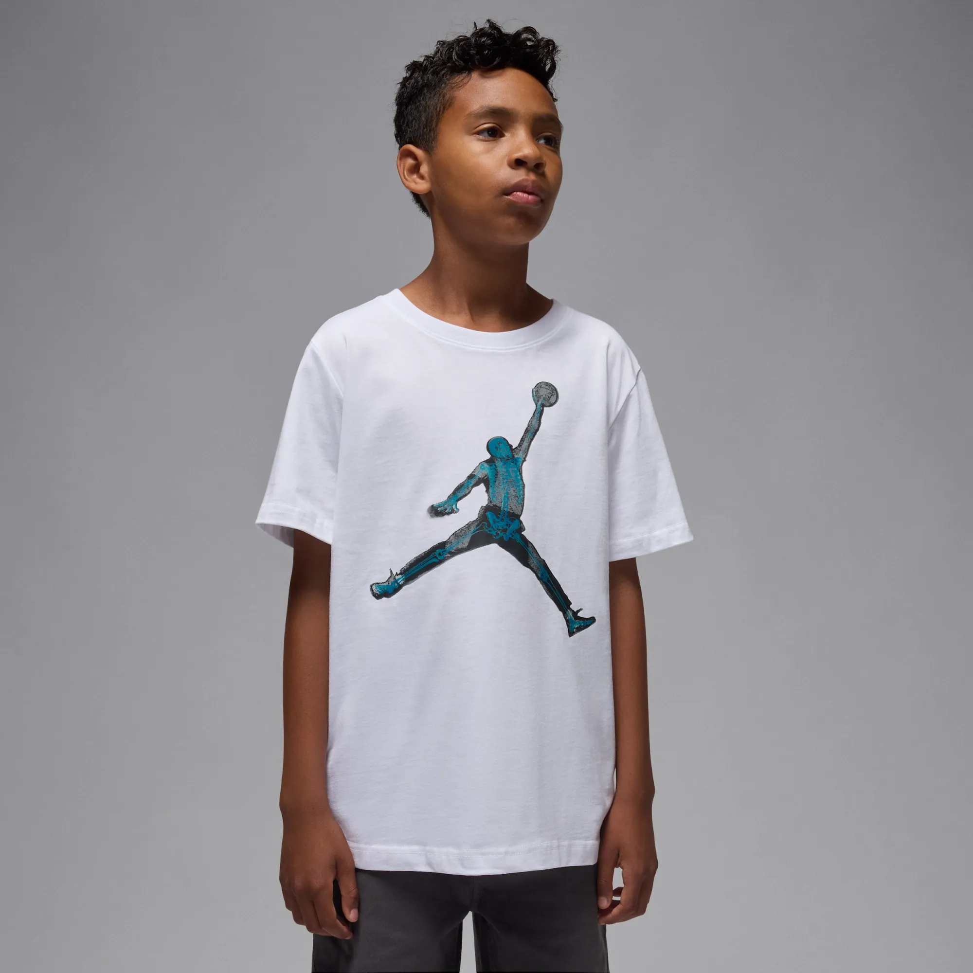 Nike Jordan Older Kids' Skeleton Jumpman T-Shirt - White