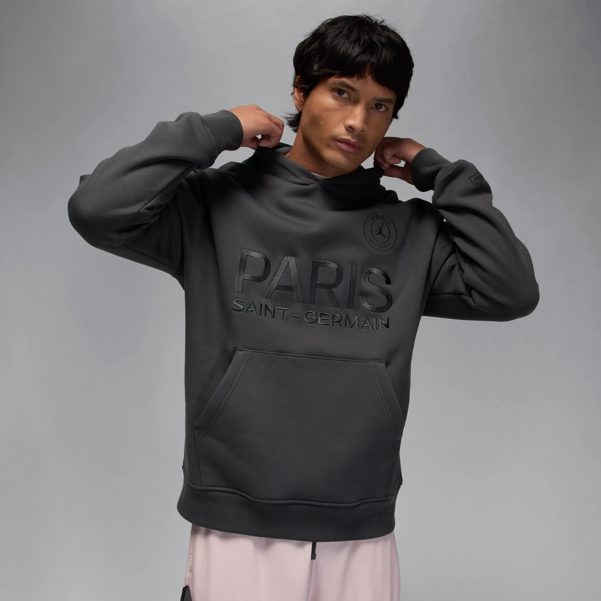 Nike Jordan Nike Paris Saint-Germain Men's Fleece Hoodie - Grey - Fleece