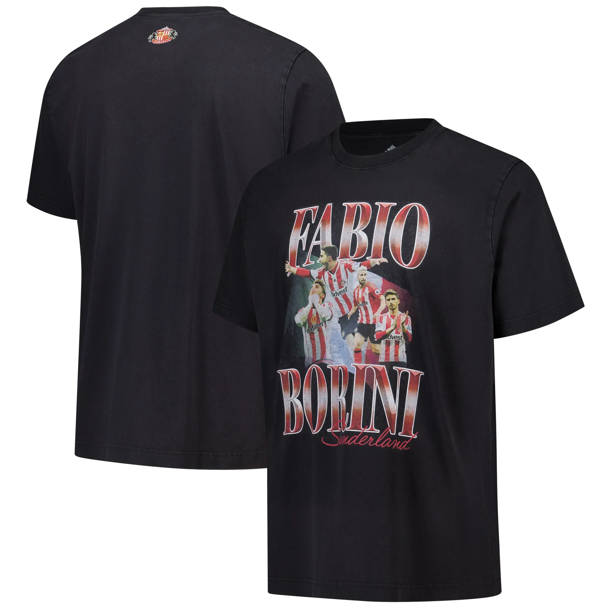 Sunderland Fabio Borini T-Shirt - Black - Mens