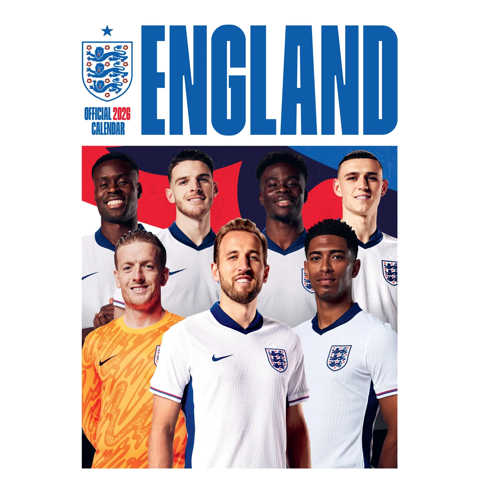 England Mens Football 2026 A3 Calendar