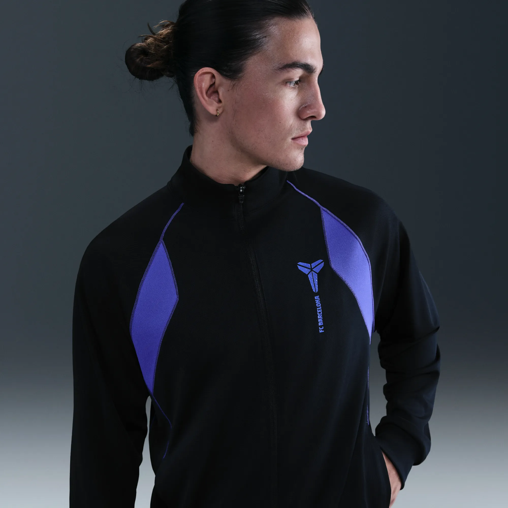 Nike FC Barcelona Away Kobe Dri-FIT Football Jacket - Black