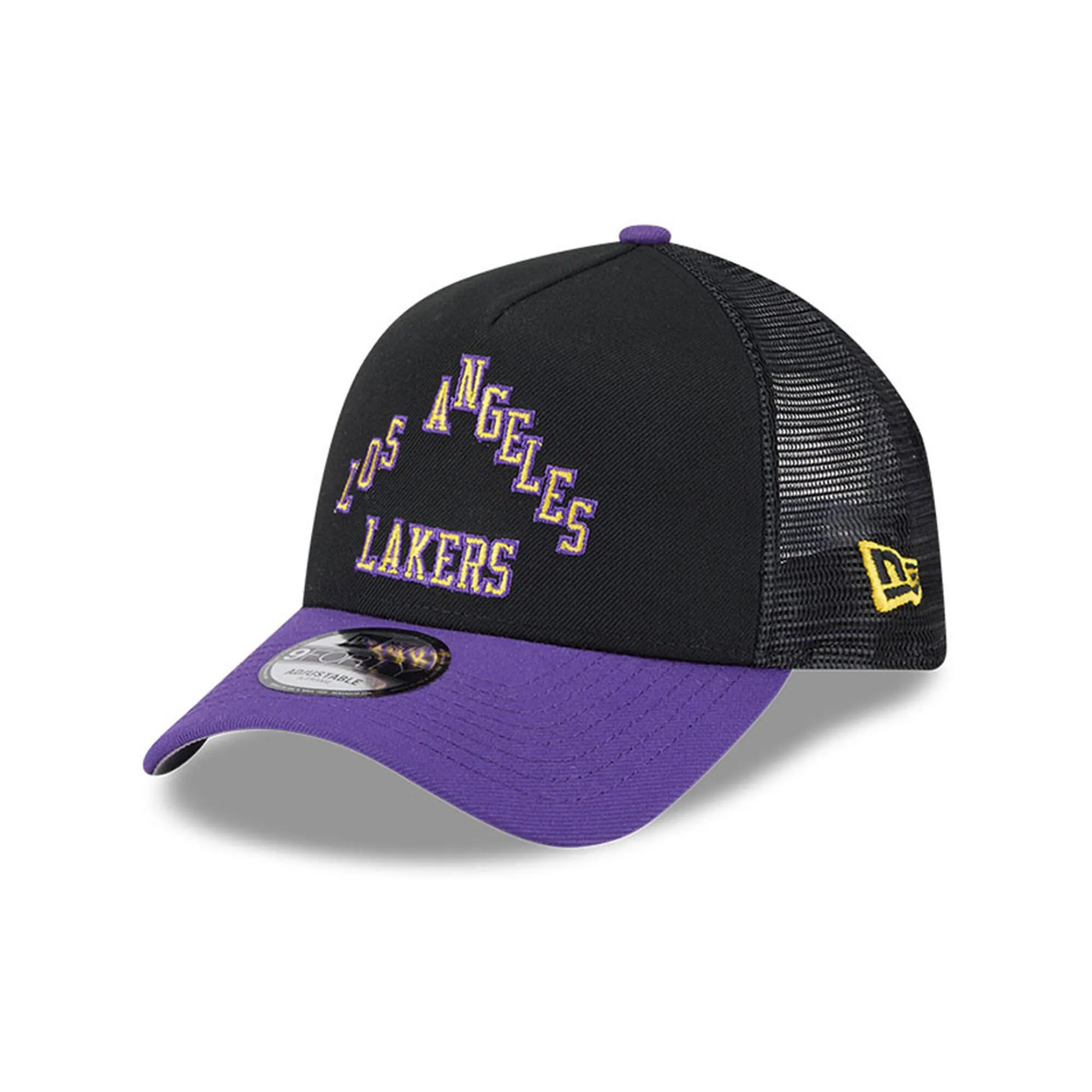 LA Lakers NBA City Edition Purple 9FORTY A-Frame Trucker Adjustable Cap New Era Cap adult unisex