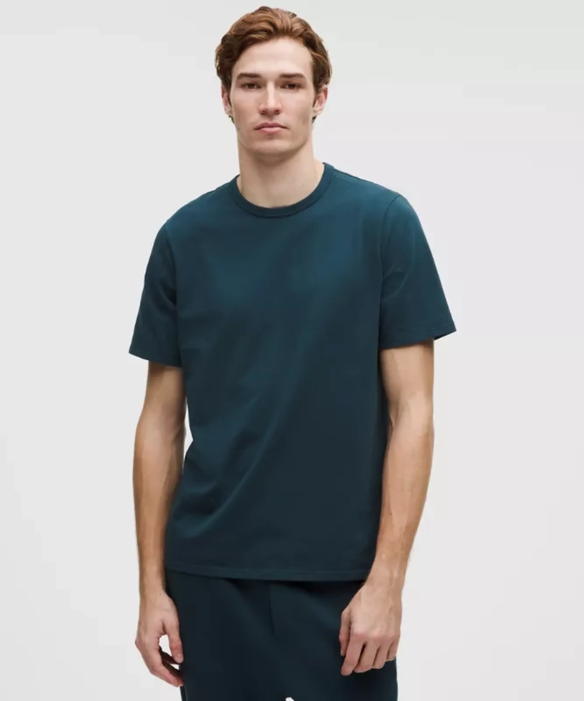 lululemon – Men's Organic Classic-Fit T-Shirt – Color Blue/Grey – Size Large