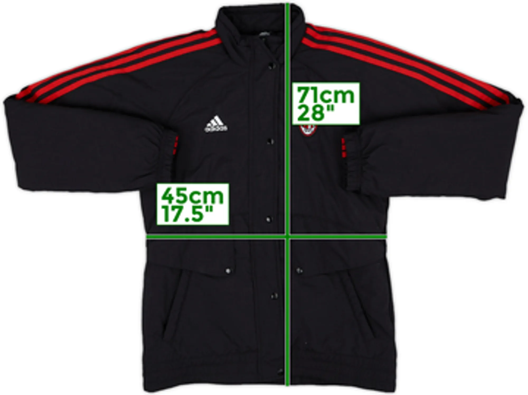 2008-09 AC Milan adidas Padded Coat - 8/10 - (S)
