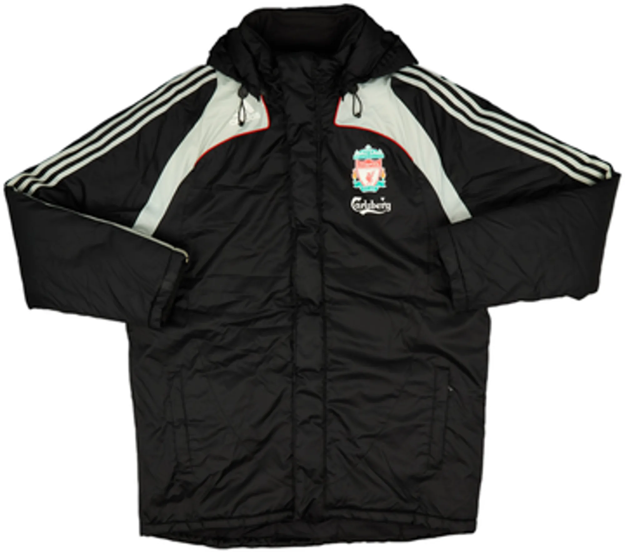 2008-09 Liverpool adidas Padded Bench Coat - 9/10 - (XL)
