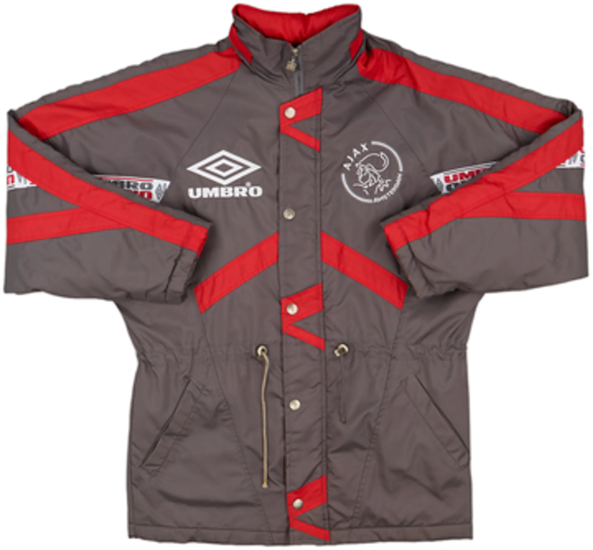 1995-96 Ajax Umbro Padded Bench Coat - 9/10 - (XL.Boys)