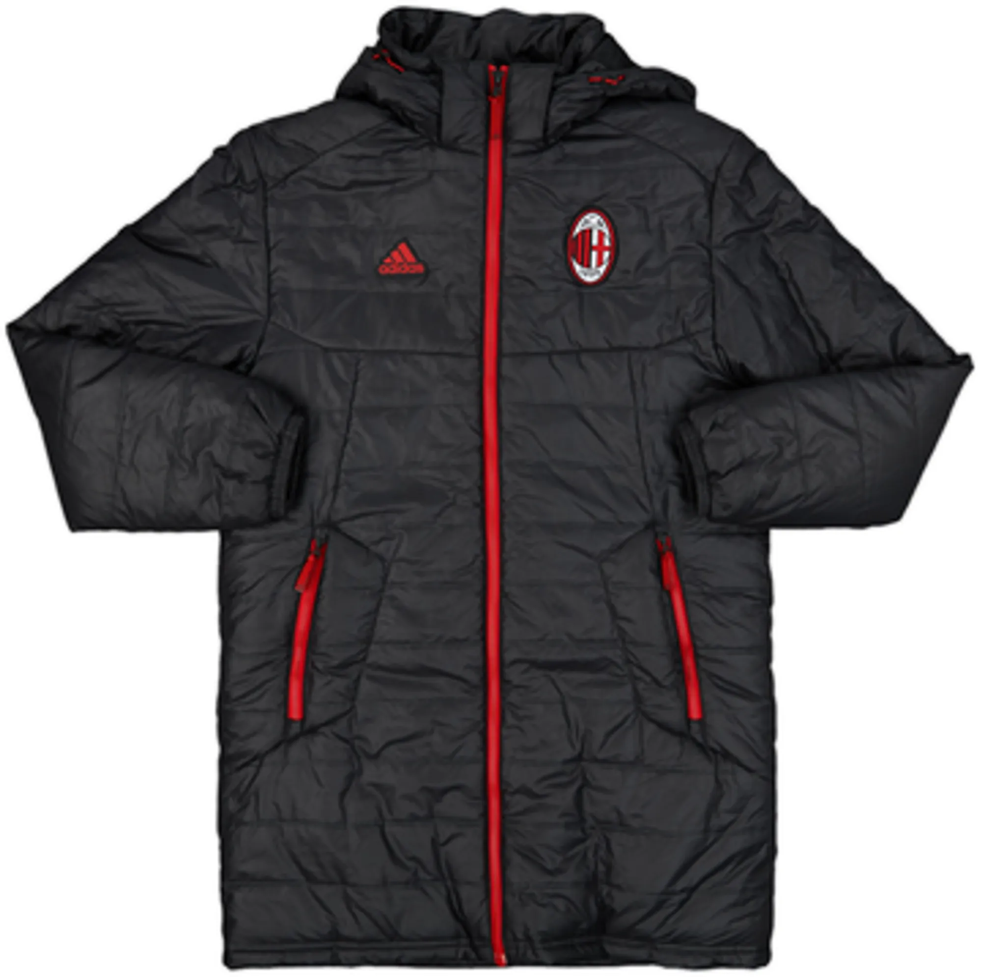 2012-13 AC Milan adidas Padded Bench Coat - 8/10 - (S)