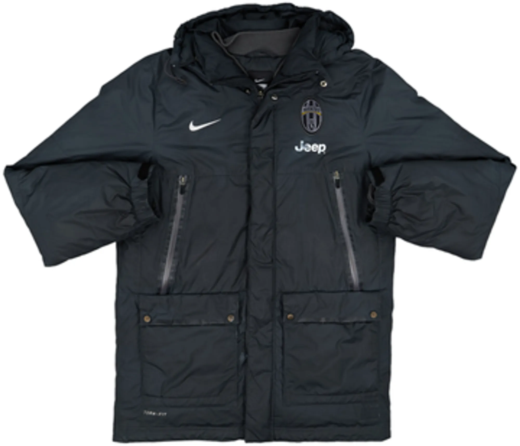 2013-14 Juventus Nike Hooded Padded Bench Coat - 5/10 - (M)