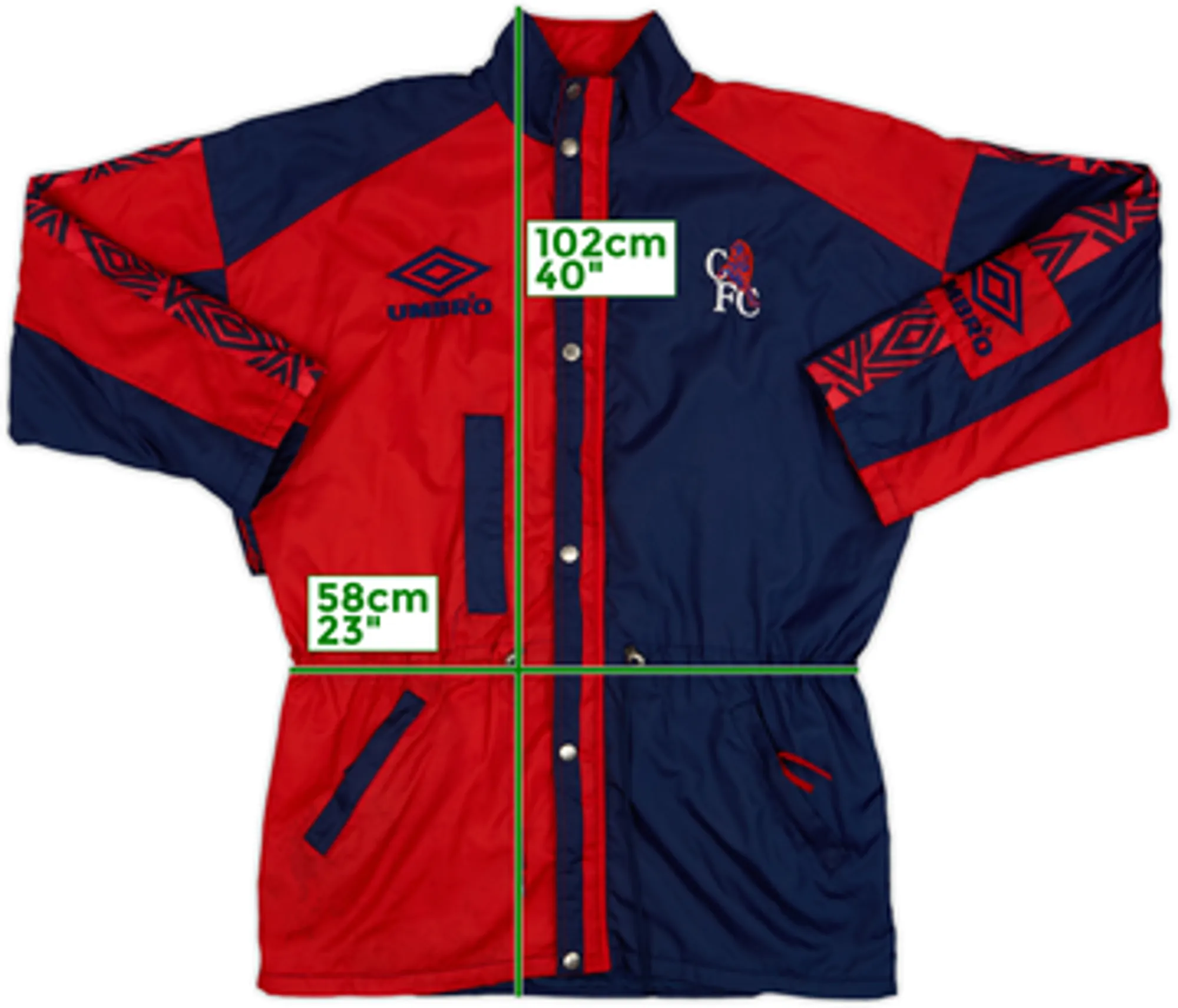 1996-97 Chelsea Umbro Padded Bench Coat - 8/10 - (XL)