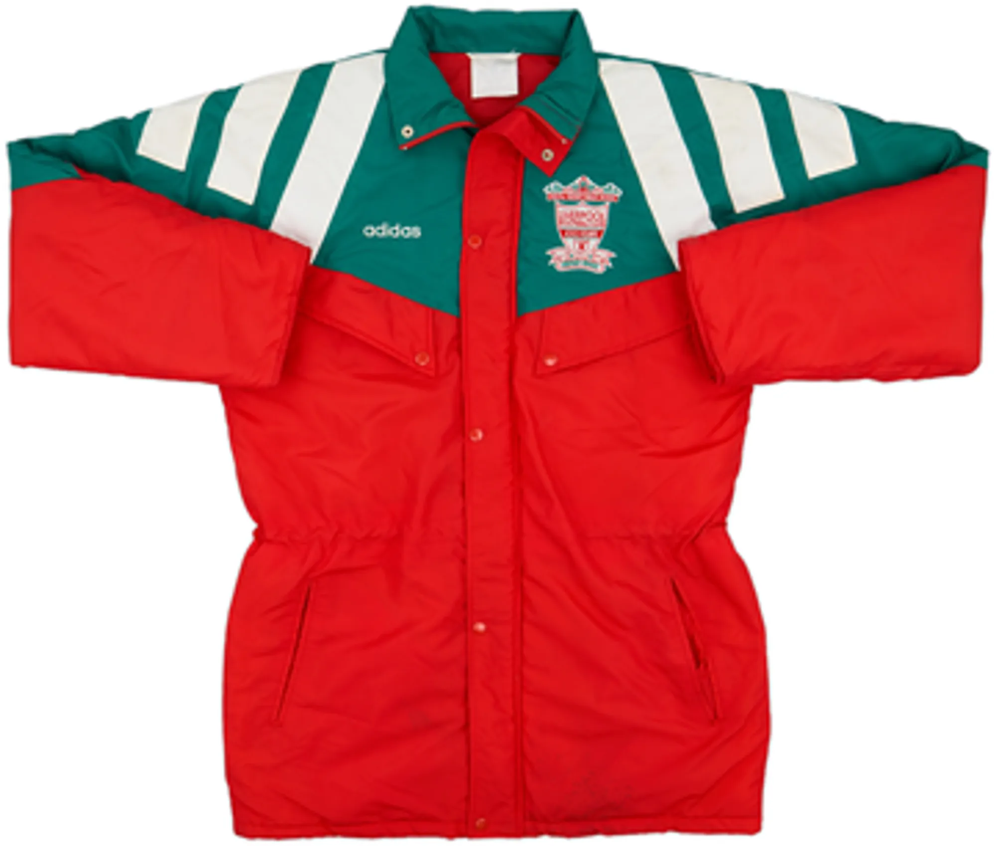 1992-93 Liverpool adidas Padded Bench Coat - 7/10 - (M/L)