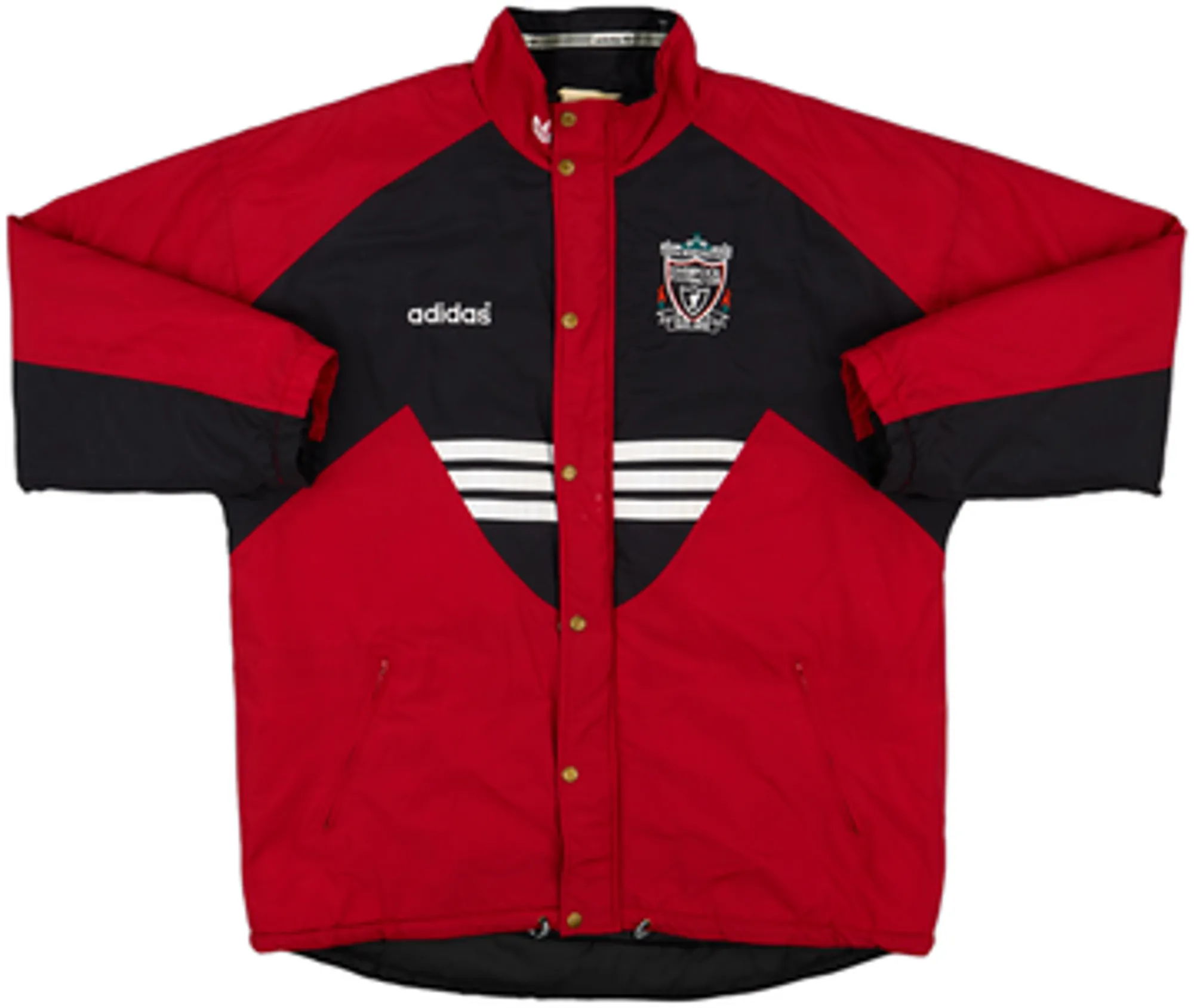 1993-95 Liverpool adidas Padded Bench Coat - 8/10 - (XL)