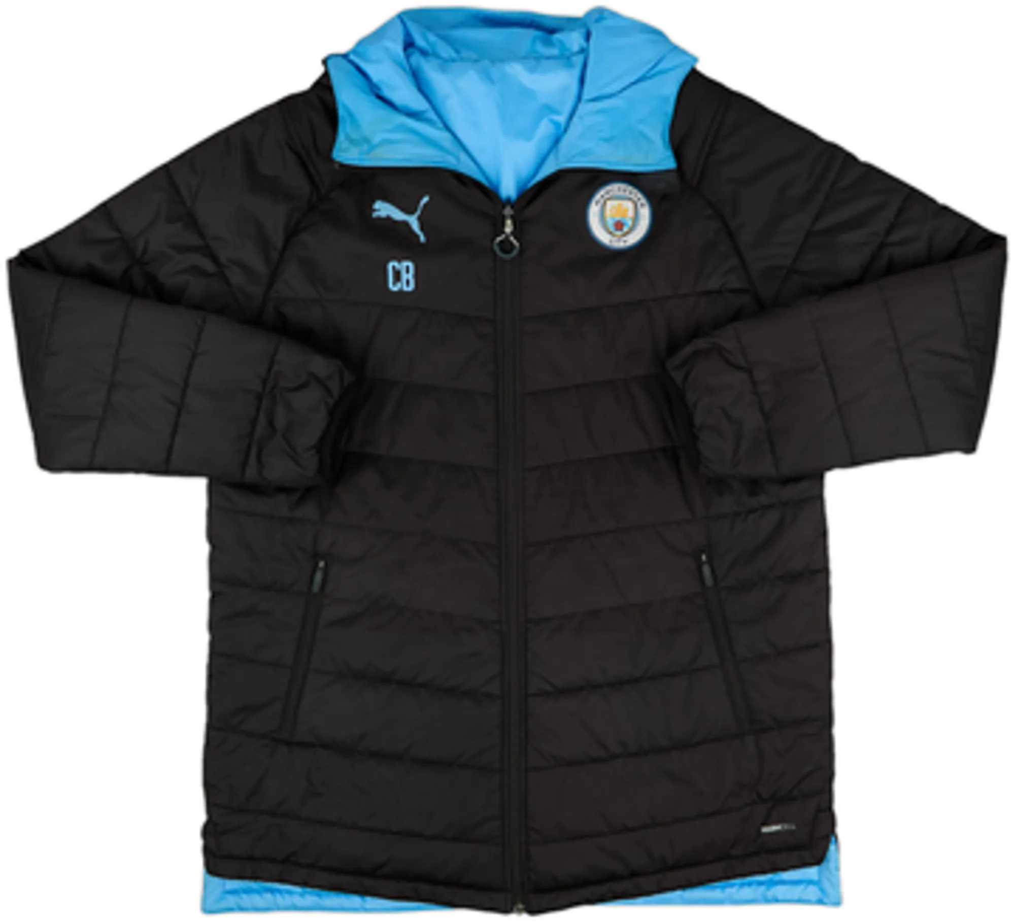 2019-20 Manchester City Staff Issue Reversible Puma Padded Coat 'CB' - 5/10 - (M)
