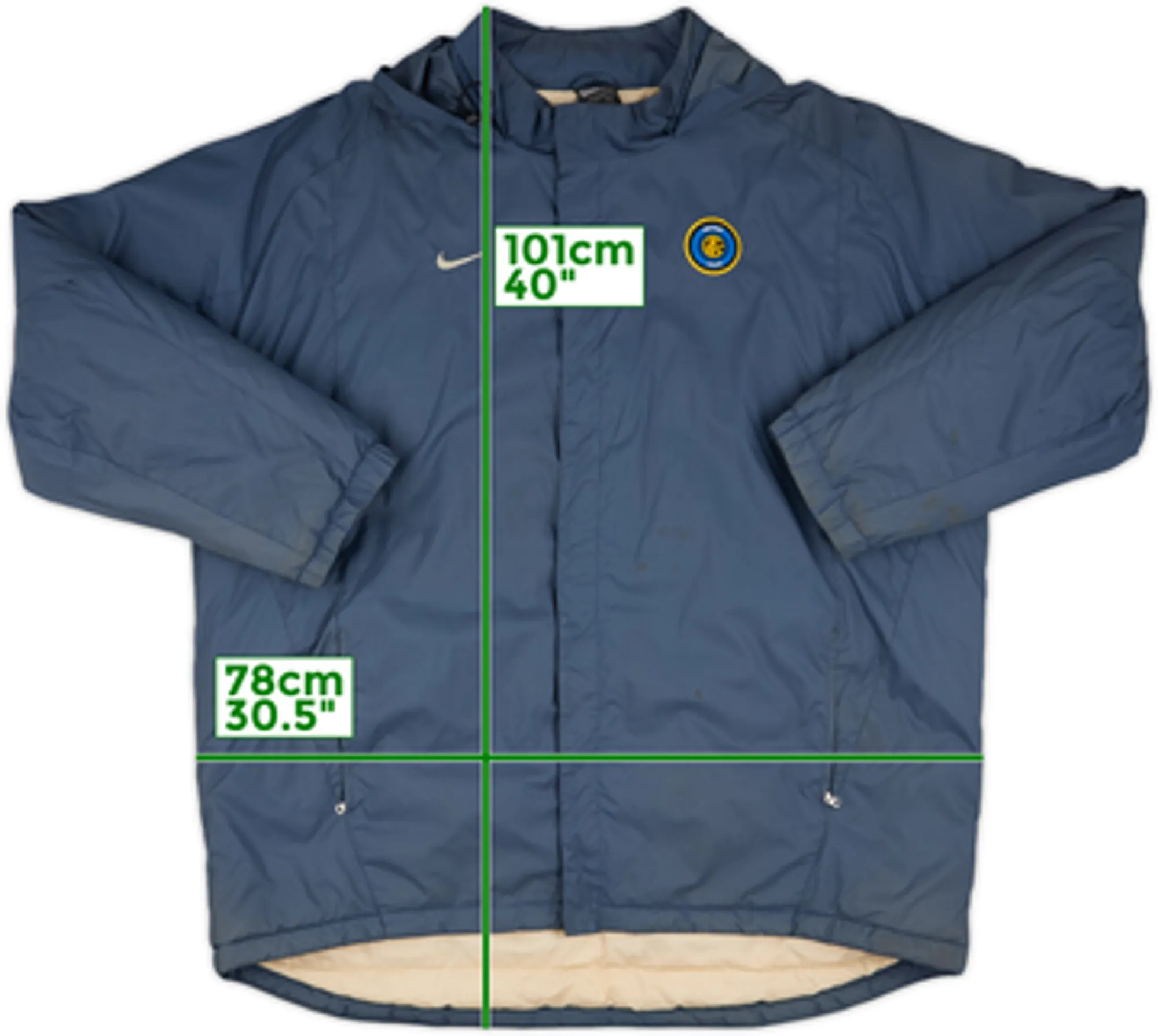 2001-02 Inter Milan Nike Padded Bench Coat - 7/10 - (XXL)