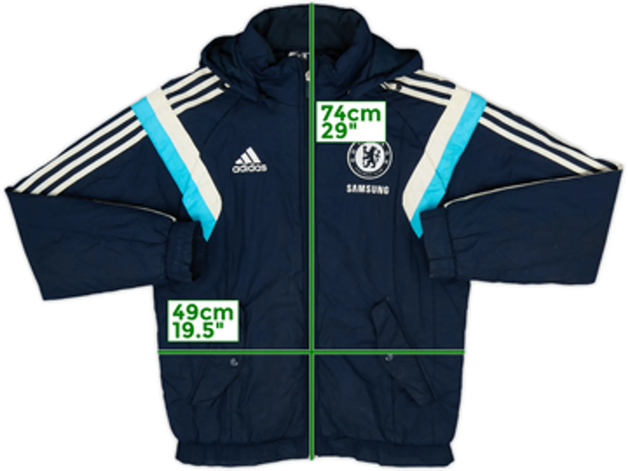2014-15 Chelsea adidas Padded Bench Coat - 6/10 - (L)