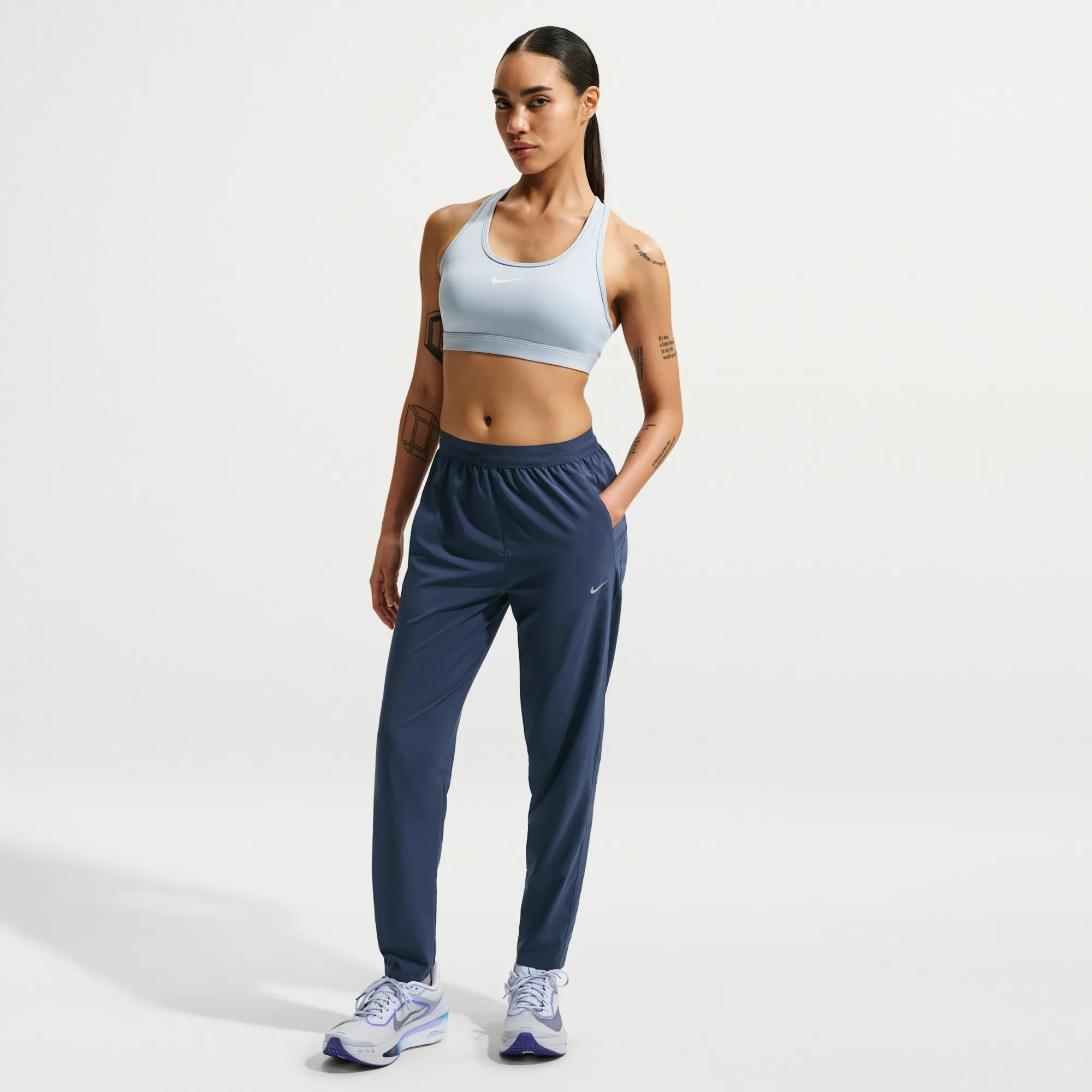 Nike Tempo Women's Dri-FIT Mid-Rise 7/8 Running Trousers - Blue - Polyester/Elastane